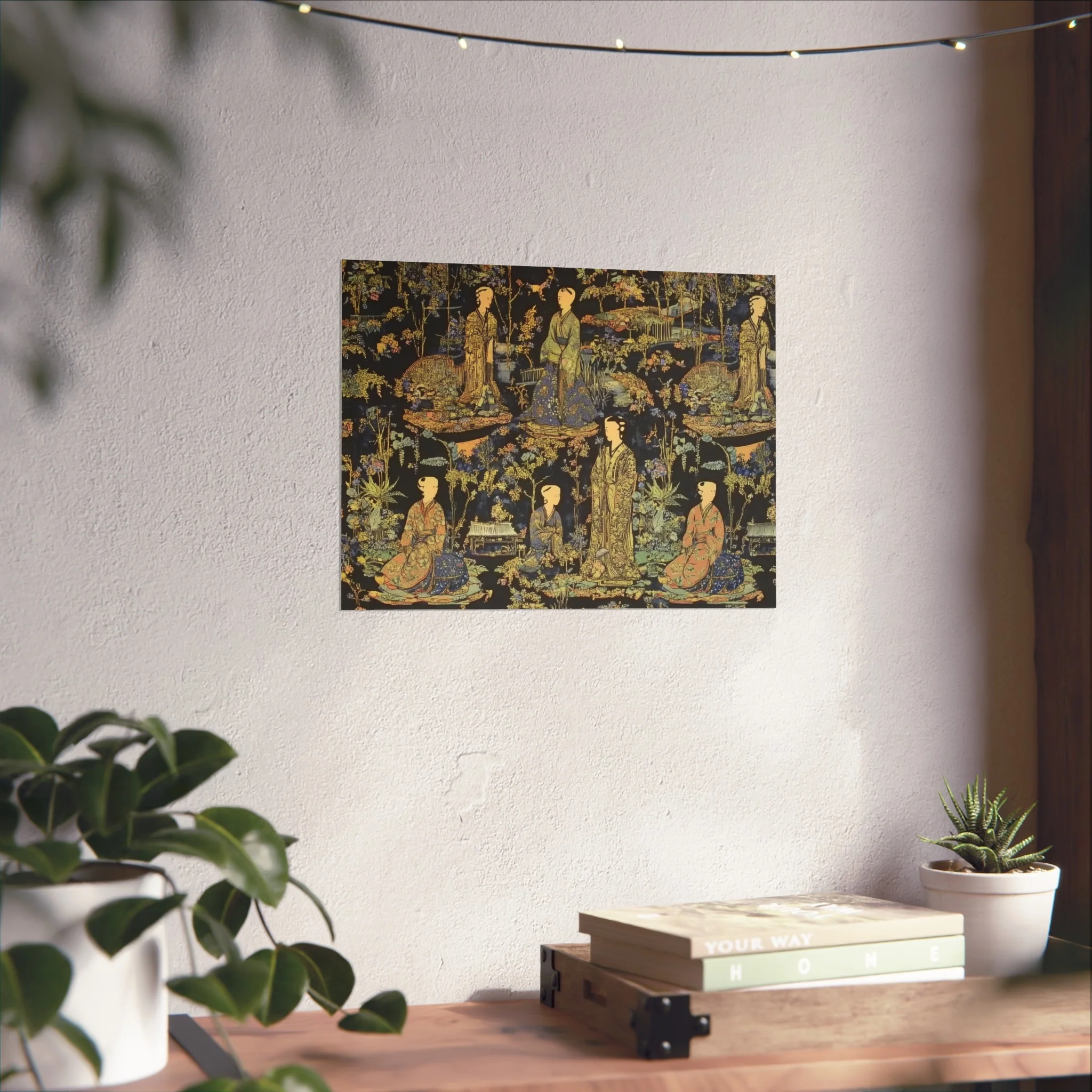 Garden Court Noir Tapestry Fine Art Poster - Image 24