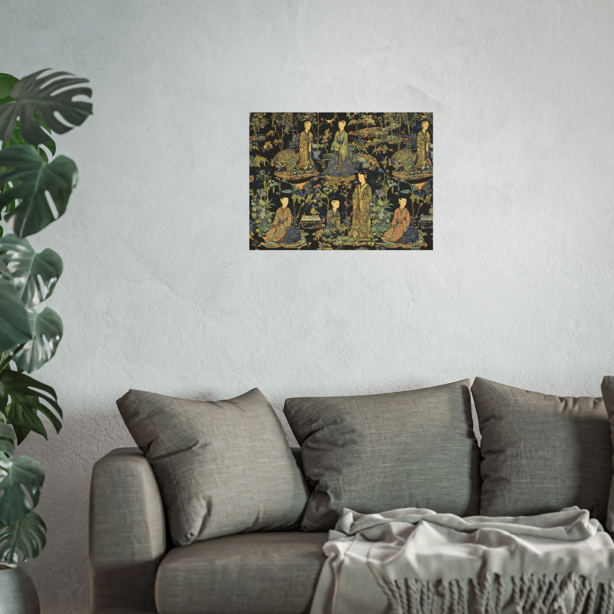 Garden Court Noir Tapestry Fine Art Poster - Image 25