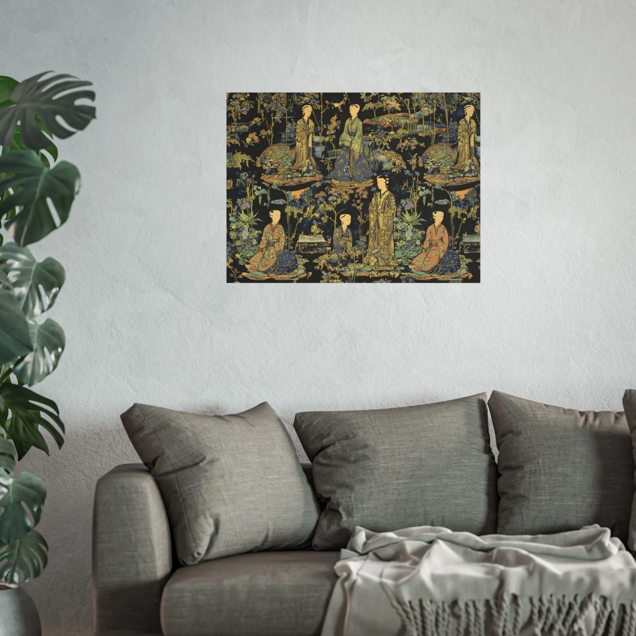 Garden Court Noir Tapestry Fine Art Poster - Image 27