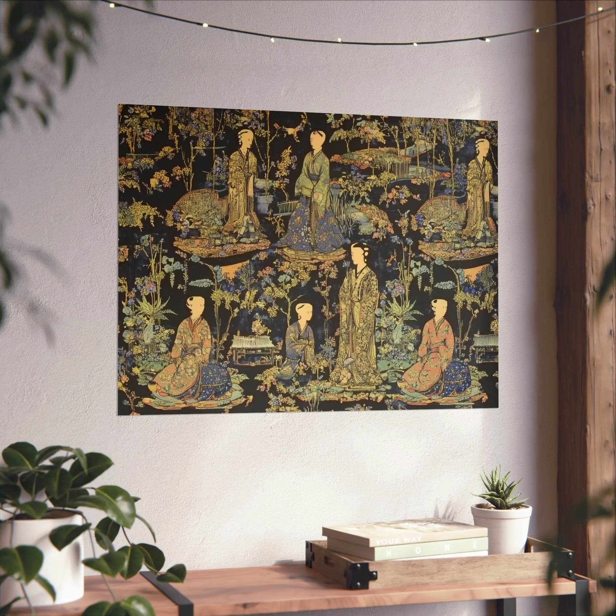 Garden Court Noir Tapestry Fine Art Poster - Image 28