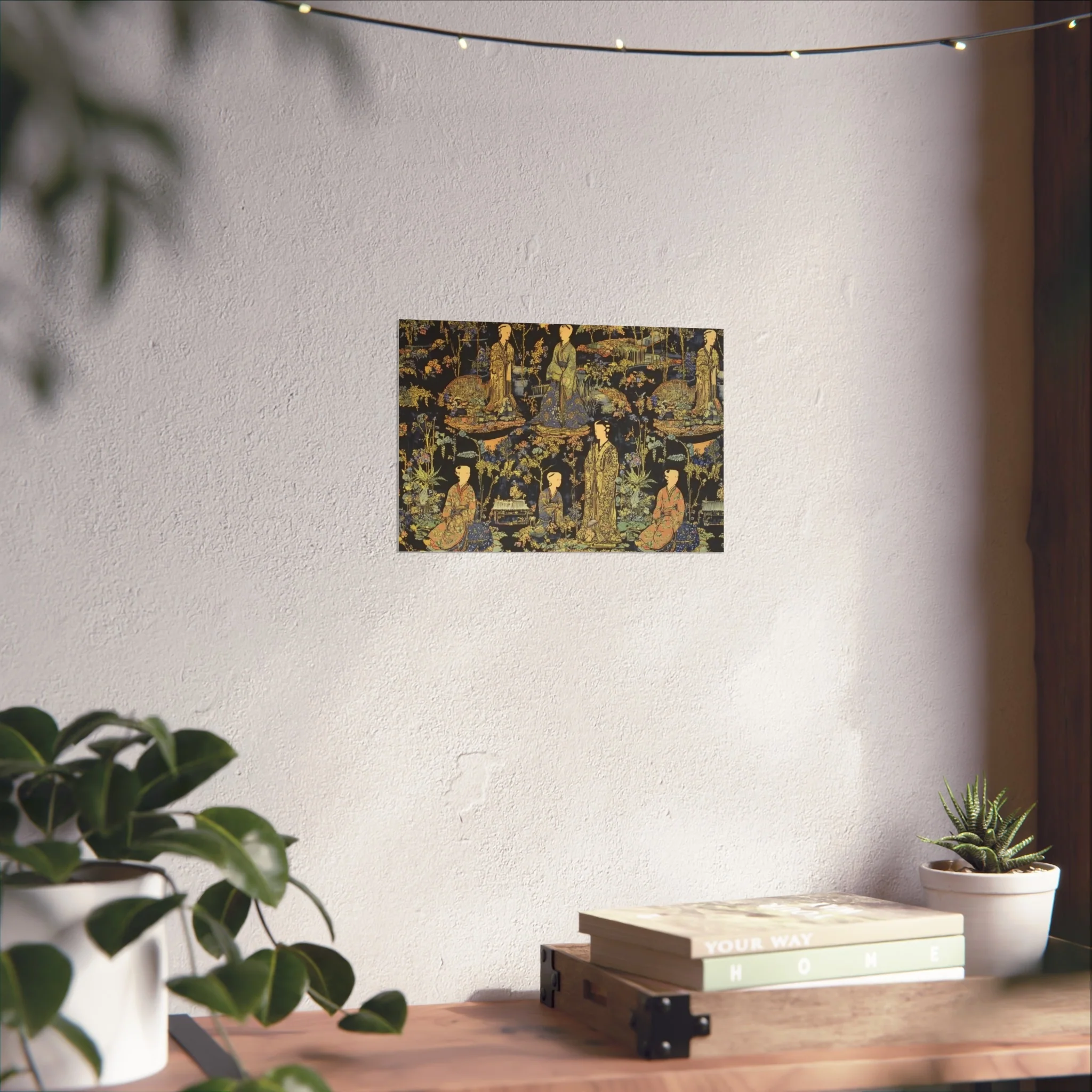 Garden Court Noir Tapestry Fine Art Poster - Image 30