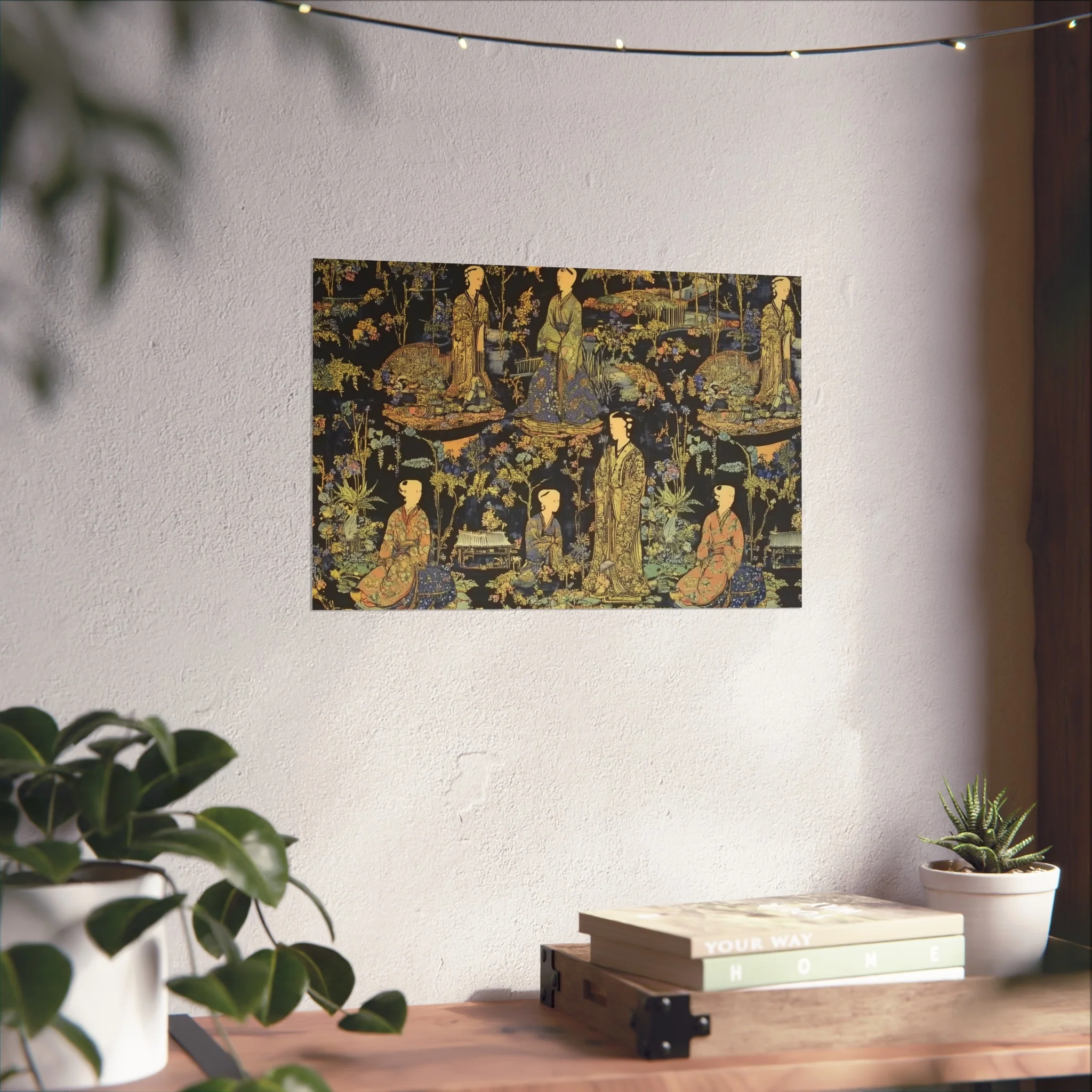 Garden Court Noir Tapestry Fine Art Poster - Image 36