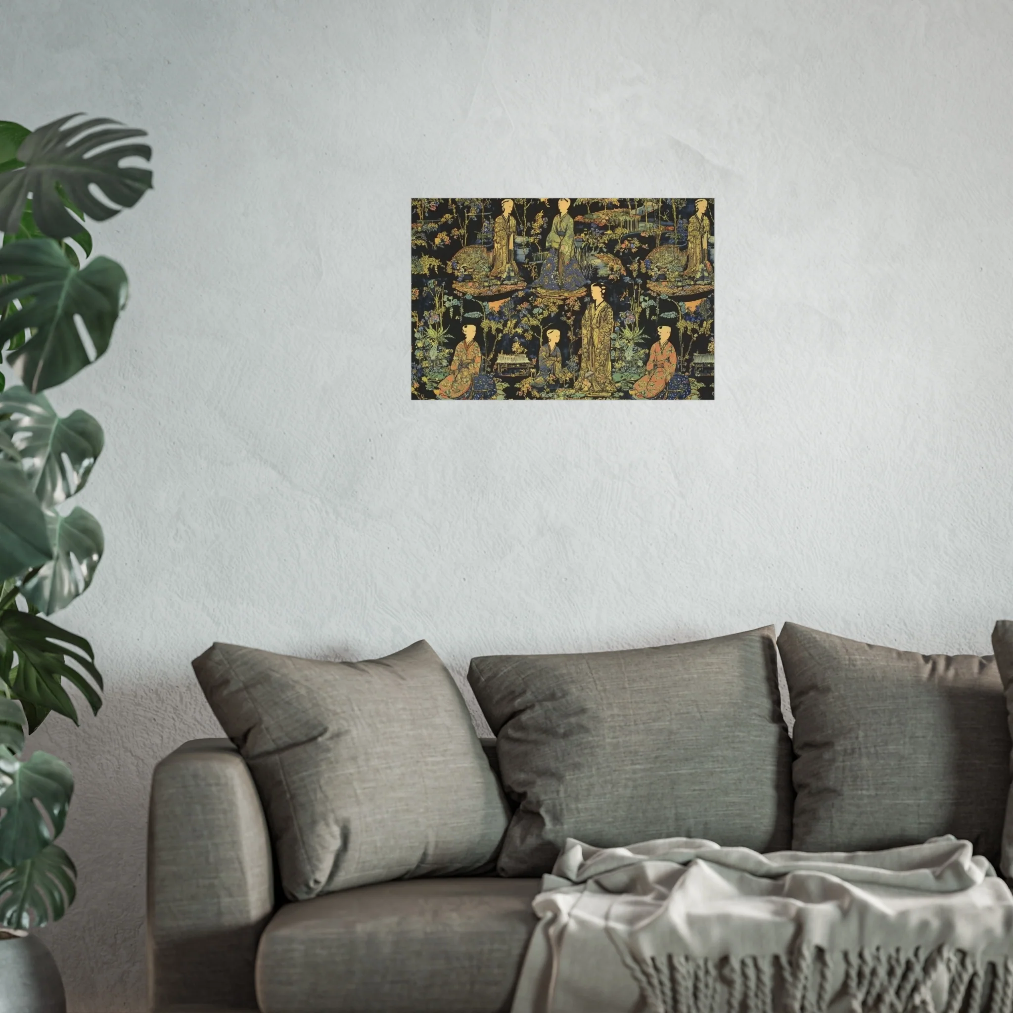Garden Court Noir Tapestry Fine Art Poster - Image 37
