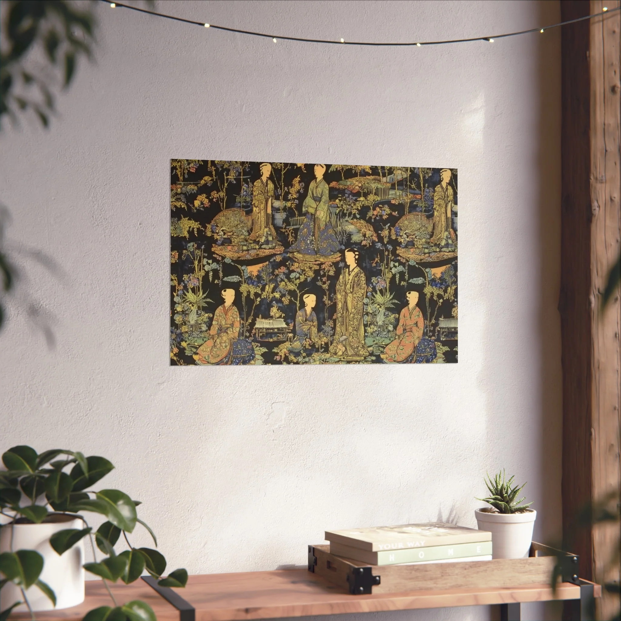 Garden Court Noir Tapestry Fine Art Poster - Image 38