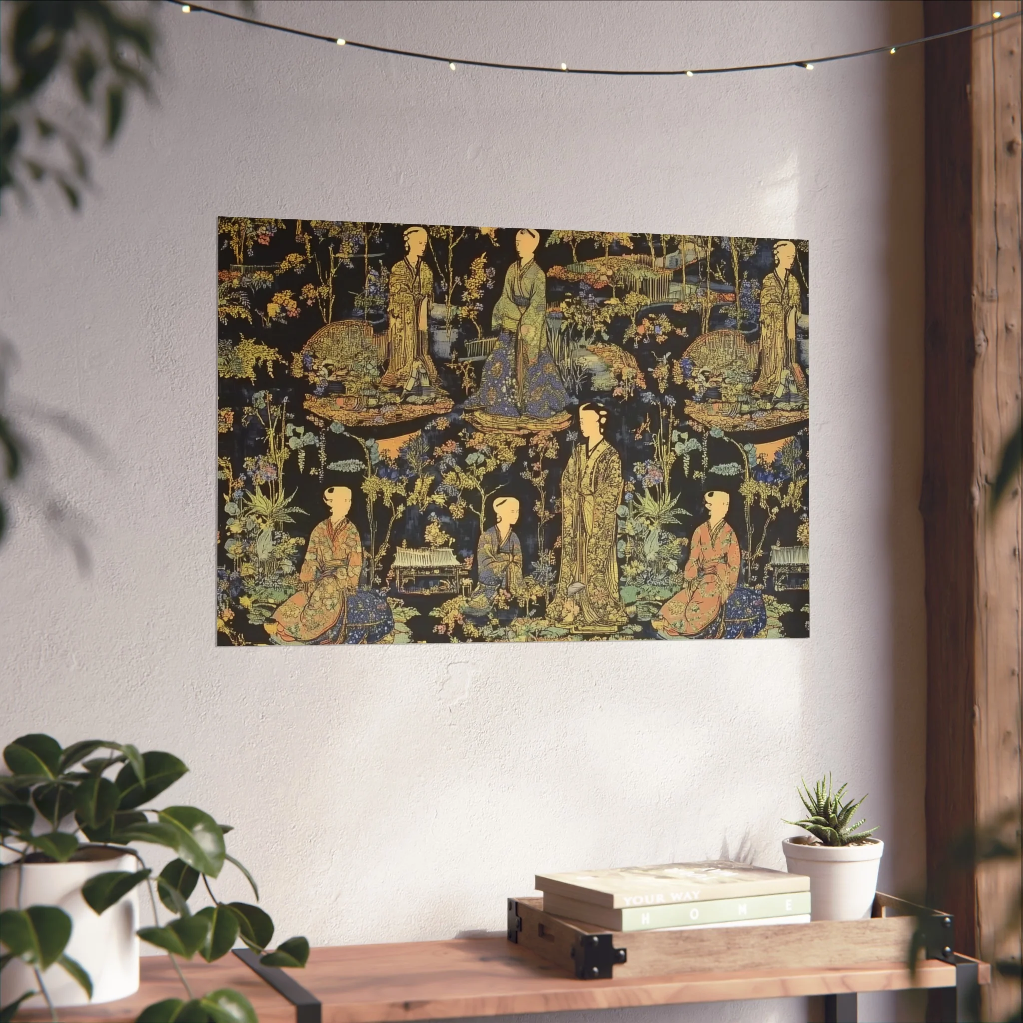 Garden Court Noir Tapestry Fine Art Poster - Image 40