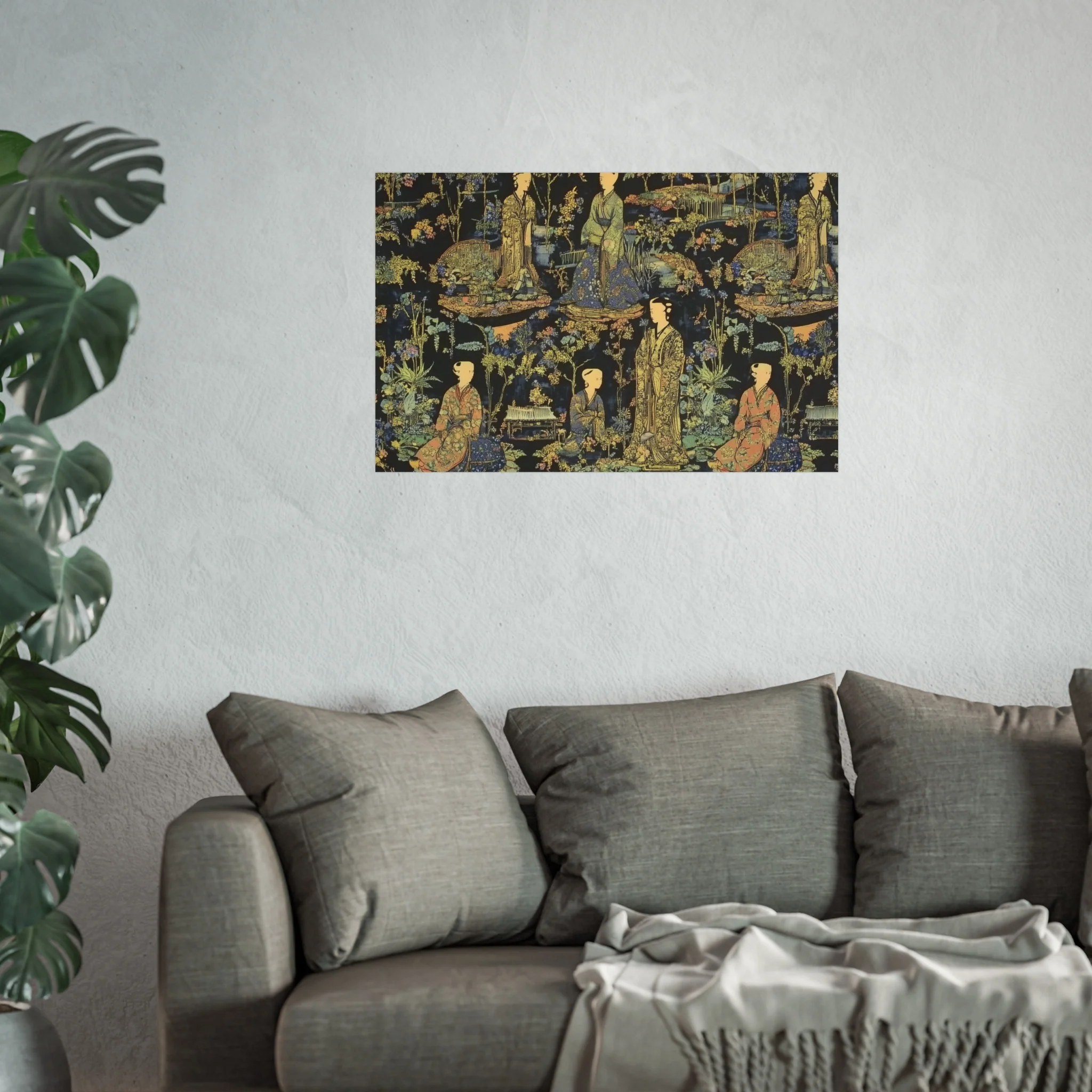 Garden Court Noir Tapestry Fine Art Poster - Image 41