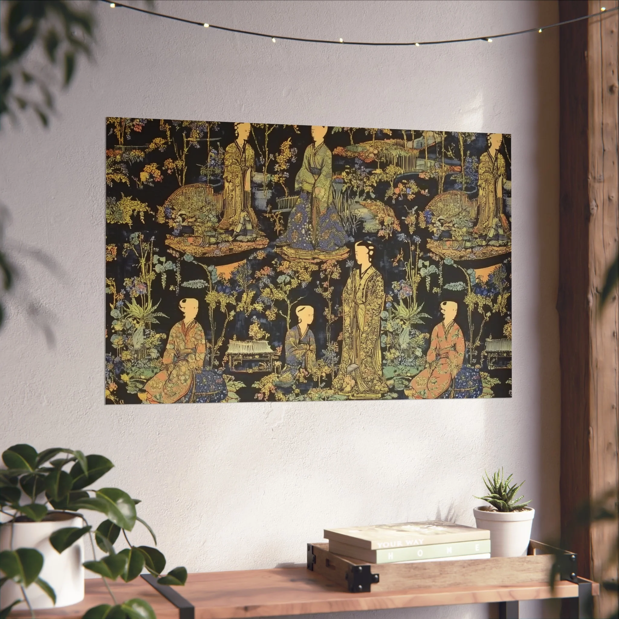 Garden Court Noir Tapestry Fine Art Poster - Image 42