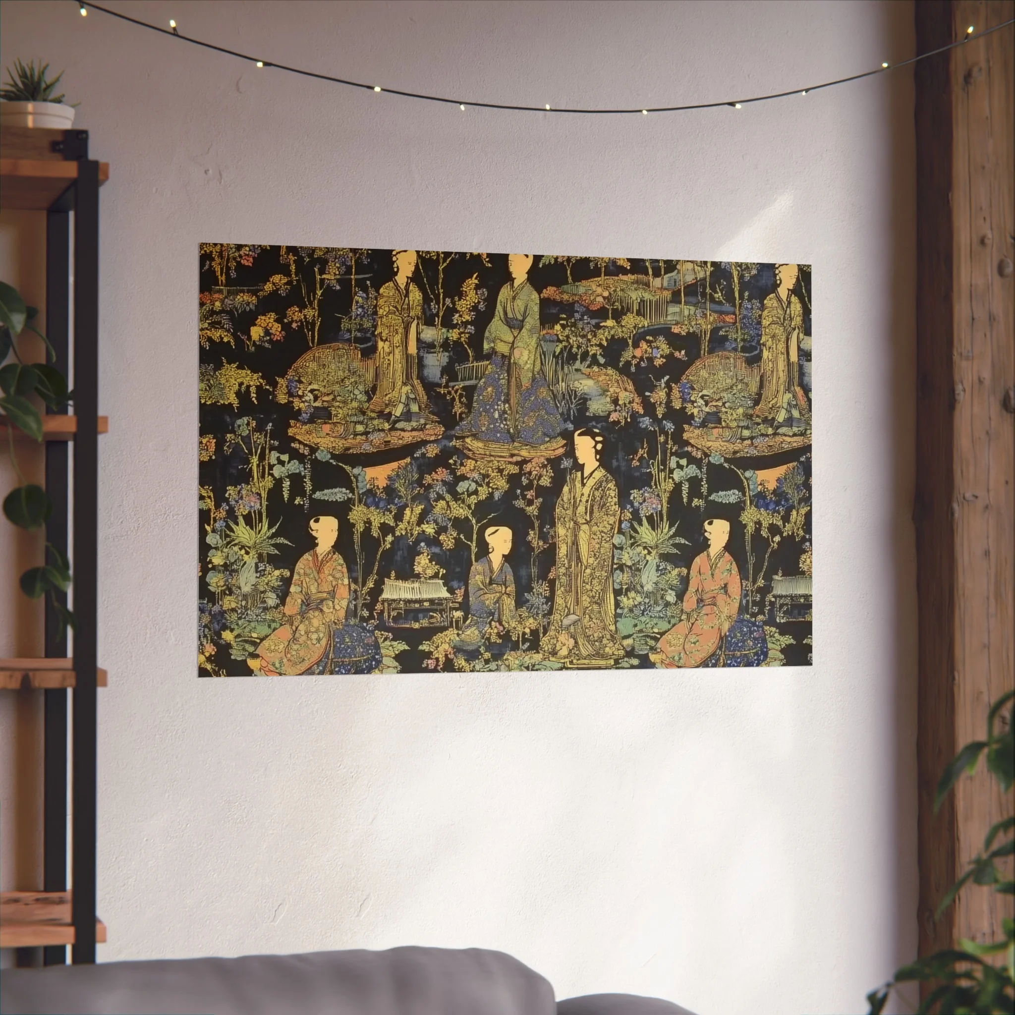 Garden Court Noir Tapestry Fine Art Poster - Image 46