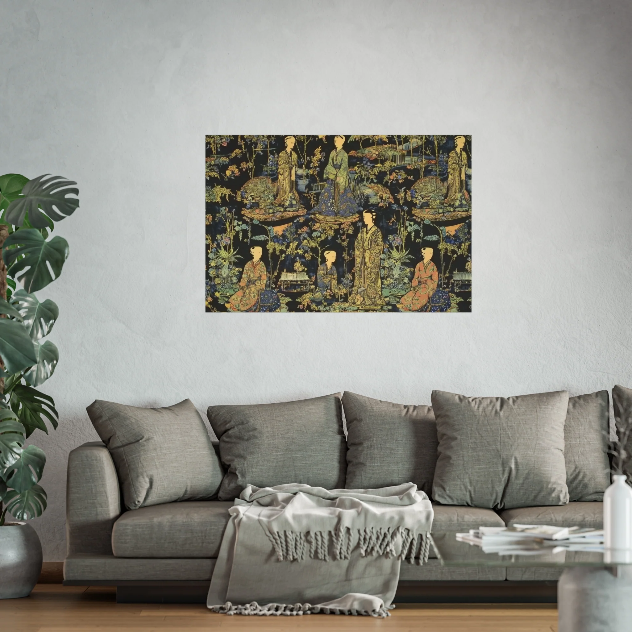 Garden Court Noir Tapestry Fine Art Poster - Image 47