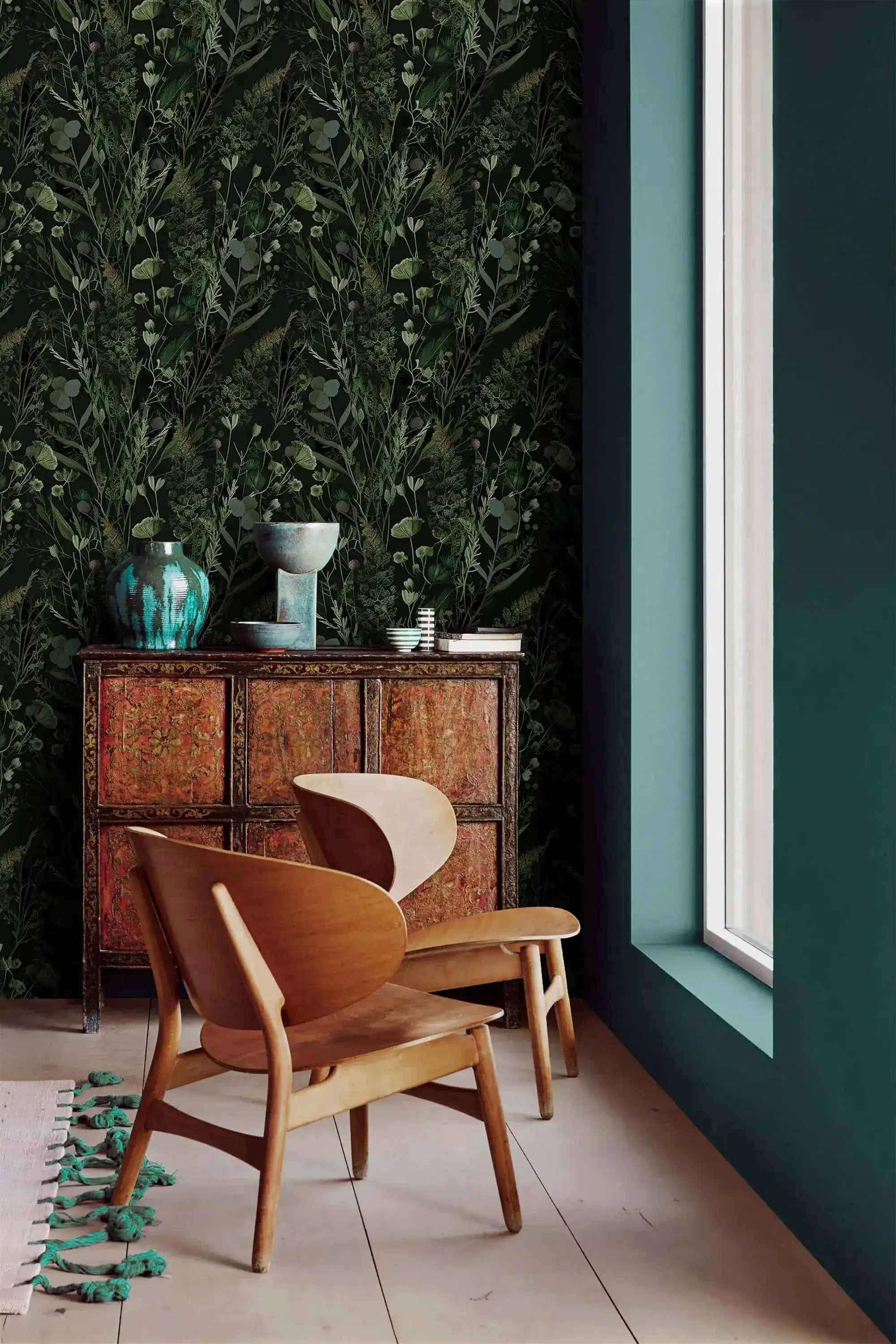 Garden of Ferns and Blooms Wallpaper - Image 7