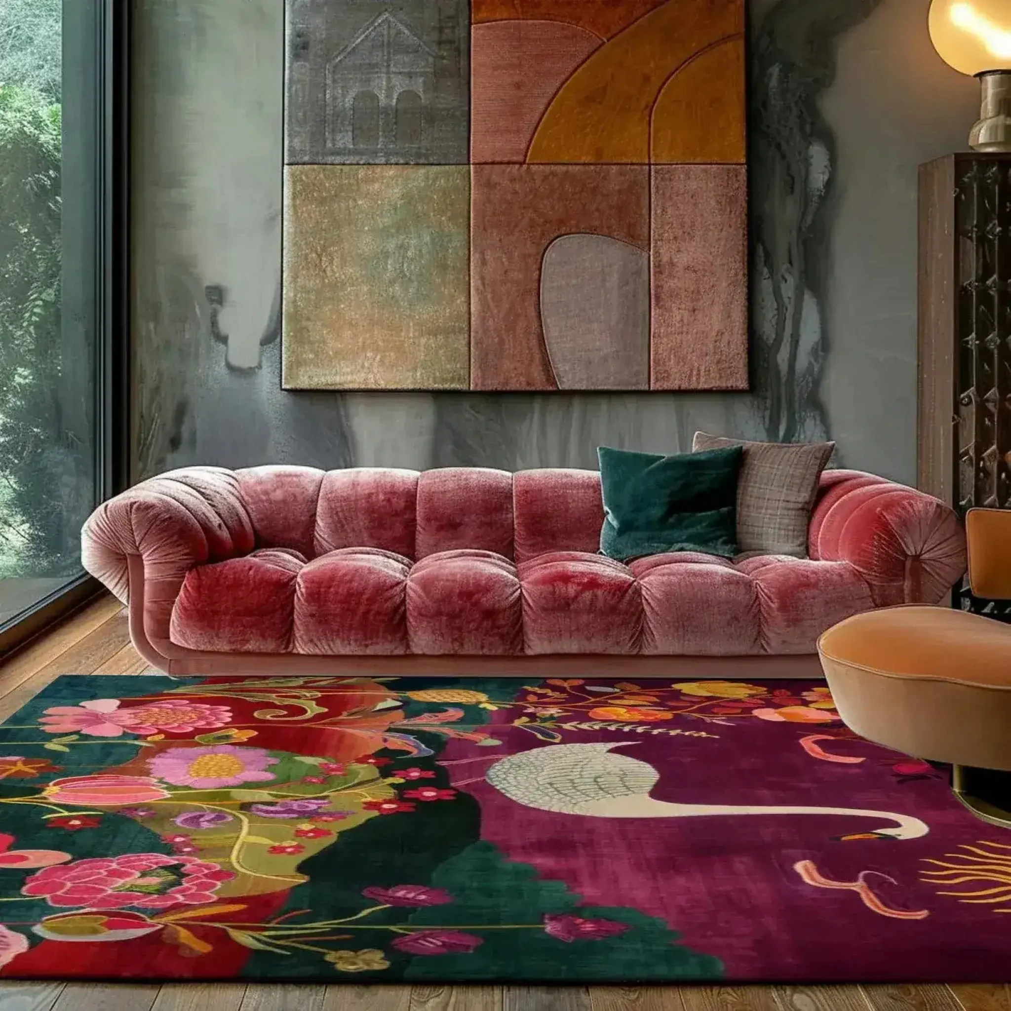 Garden Serenity Wool Hand Knotted Area Rug - Image 7