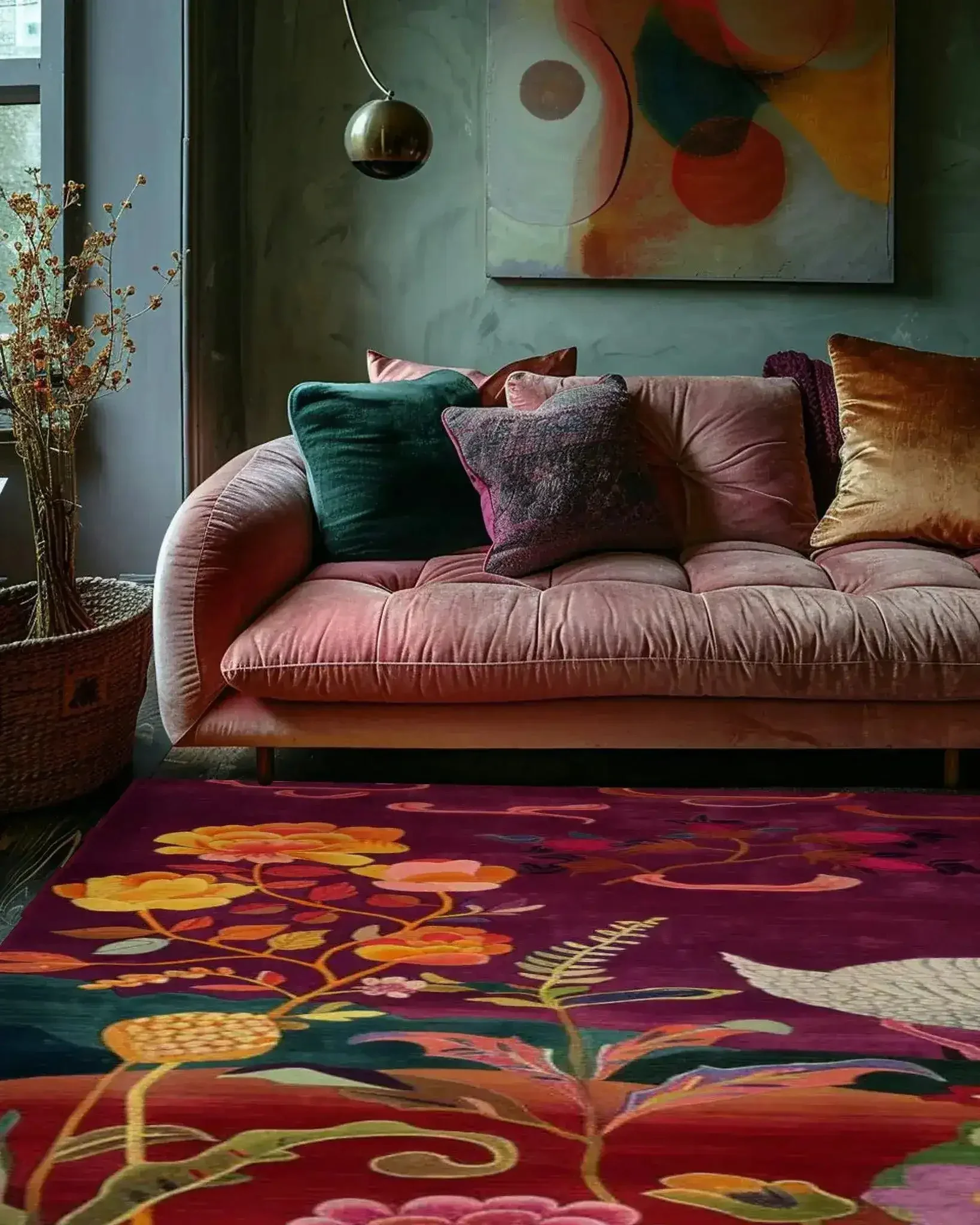 Garden Serenity Wool Hand Knotted Area Rug - Image 9