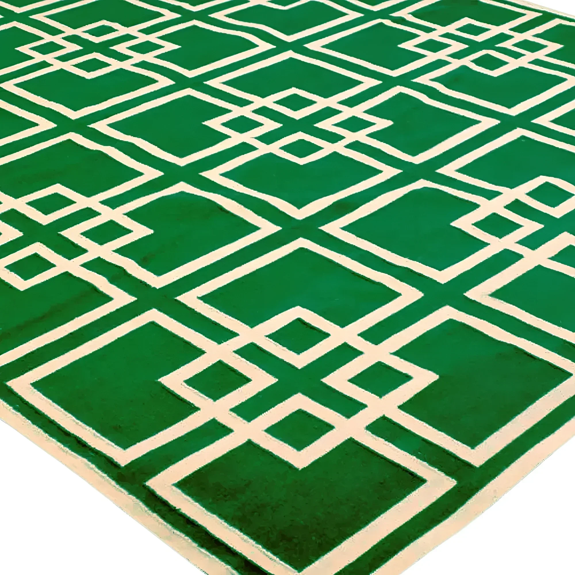 Gatsby's Garden Dhurrie Cotton Rug - Green - Image 2