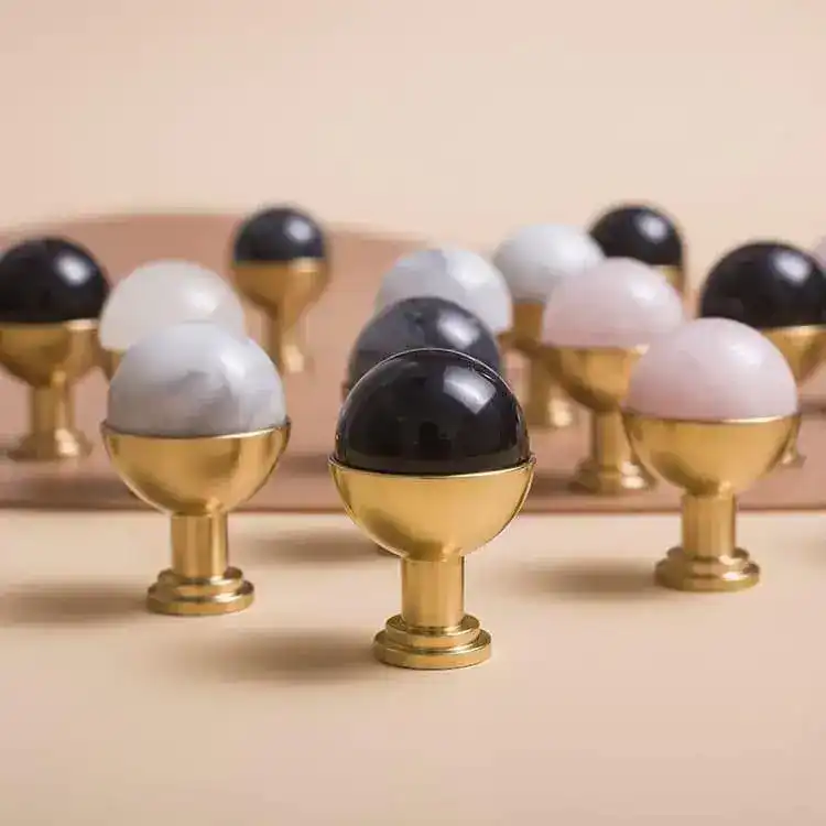 Genuine Marble Brass Cabinet Door Handles - Image 10
