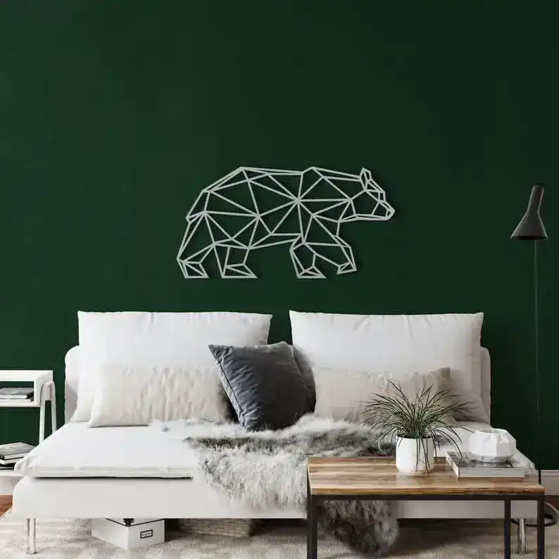 Geometric Bear Metal Wall Decor - Image 6