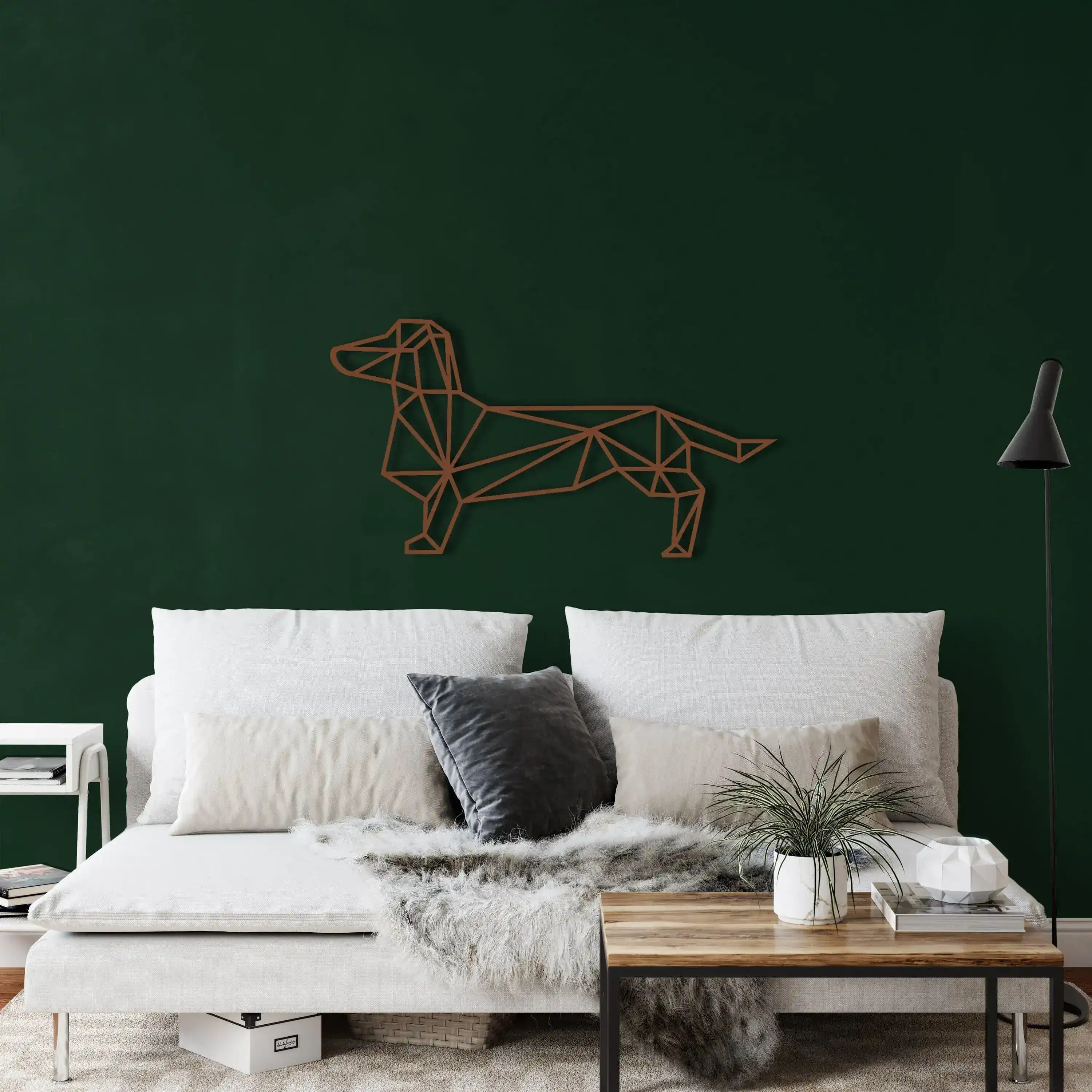 Geometric Dachshund Metal Wall Art - Image 4