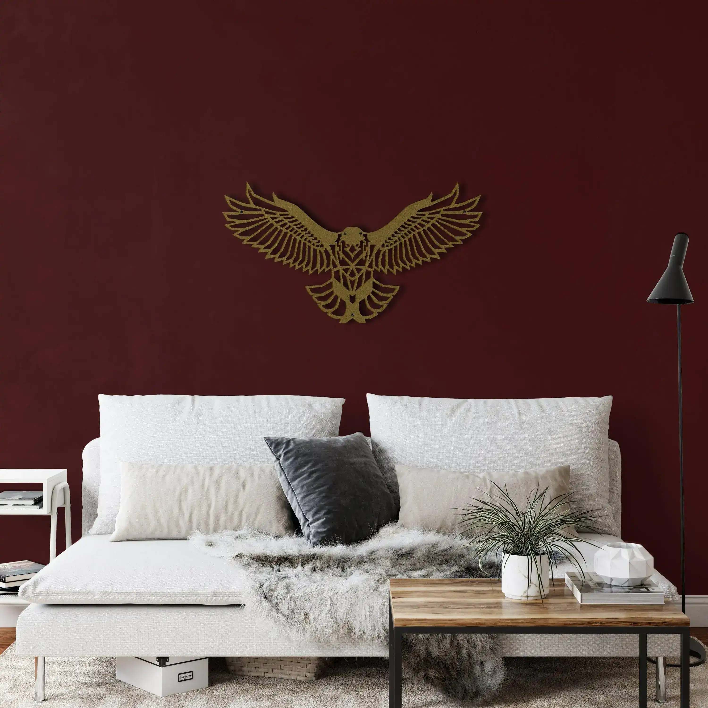 Geometric Flying Eagle Metal Wall Decor - Image 14