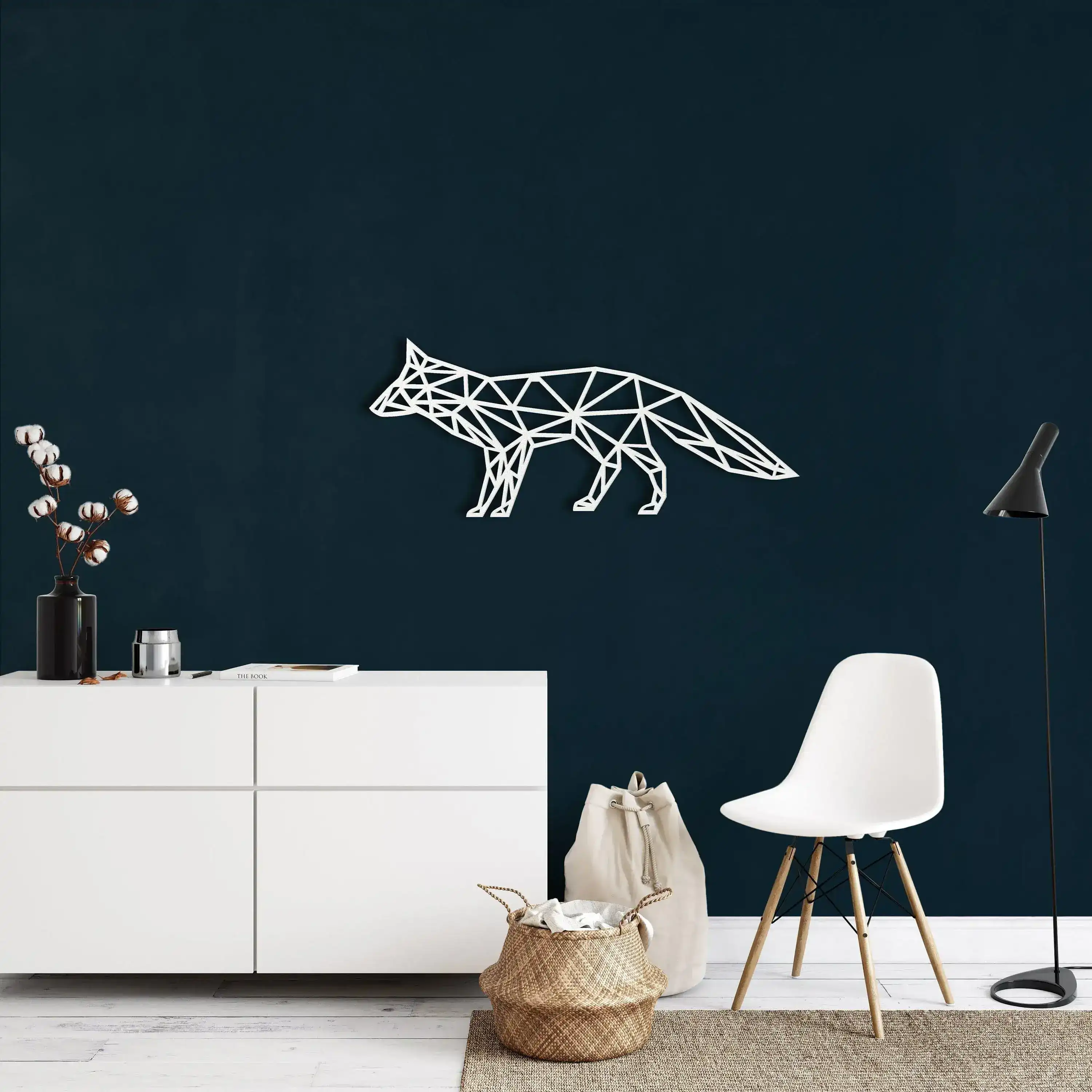 Geometric Fox Metal Wall Art - Image 12
