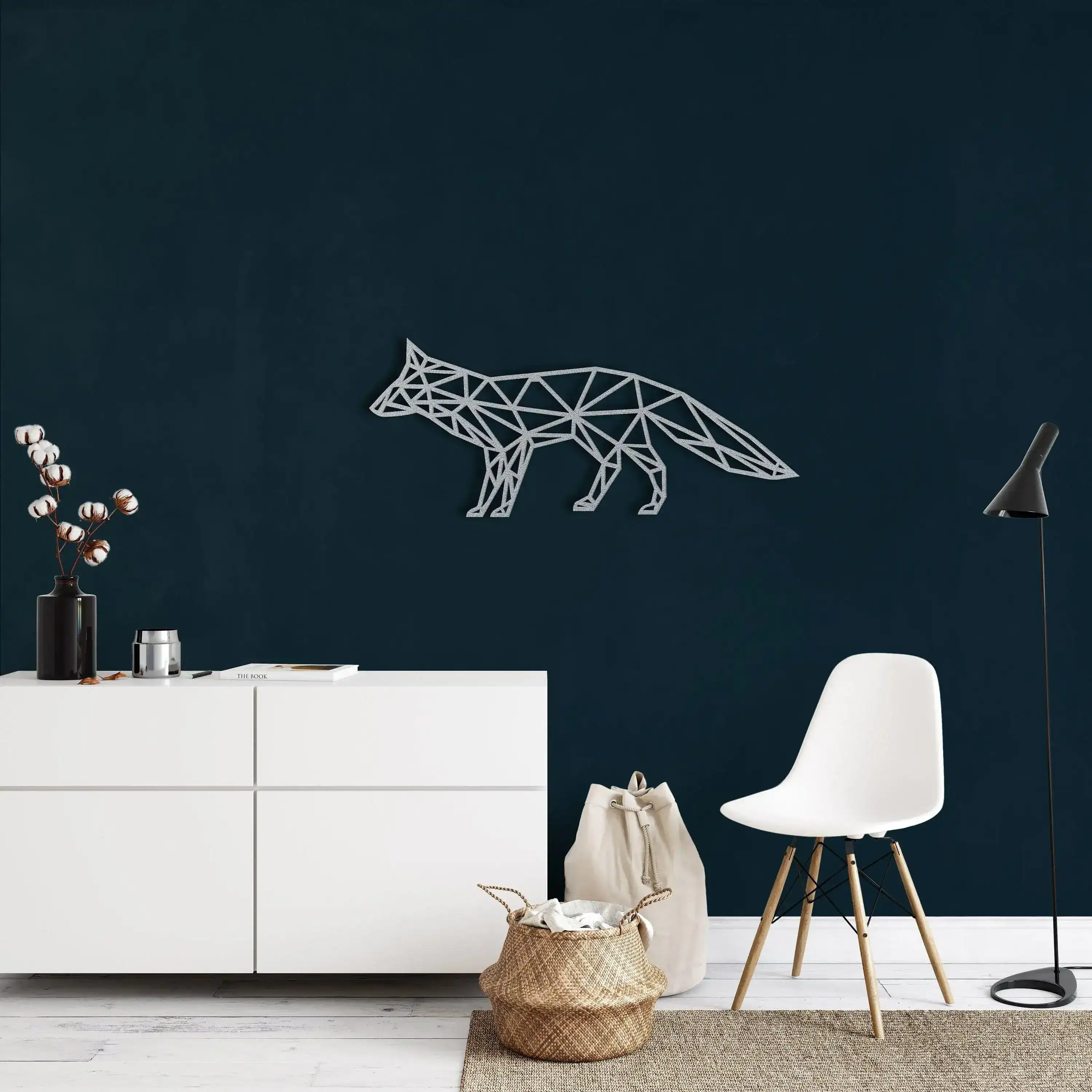 Geometric Fox Metal Wall Art - Image 13