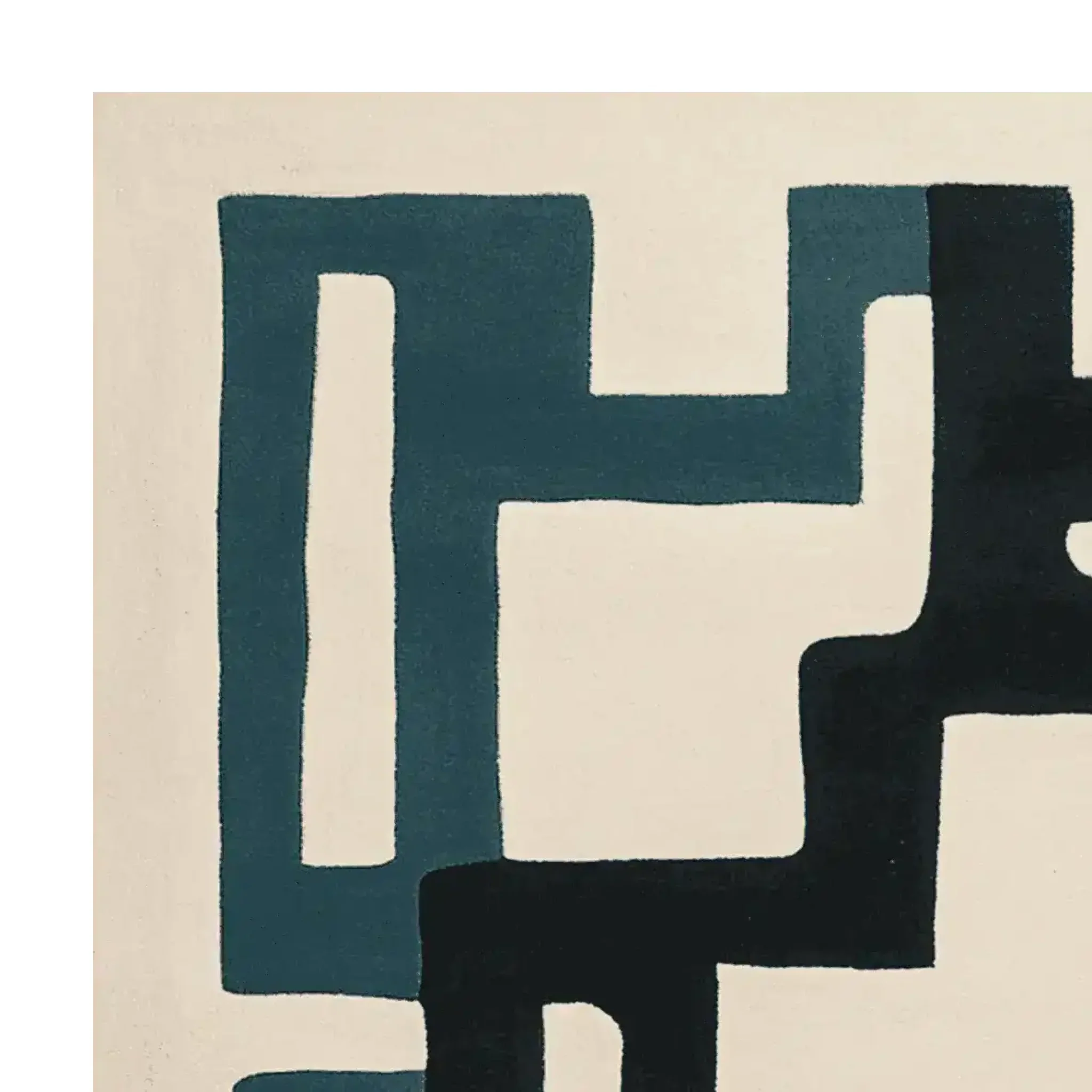 Geometric Rhythm Flow Hand Tufted Rug - Image 4