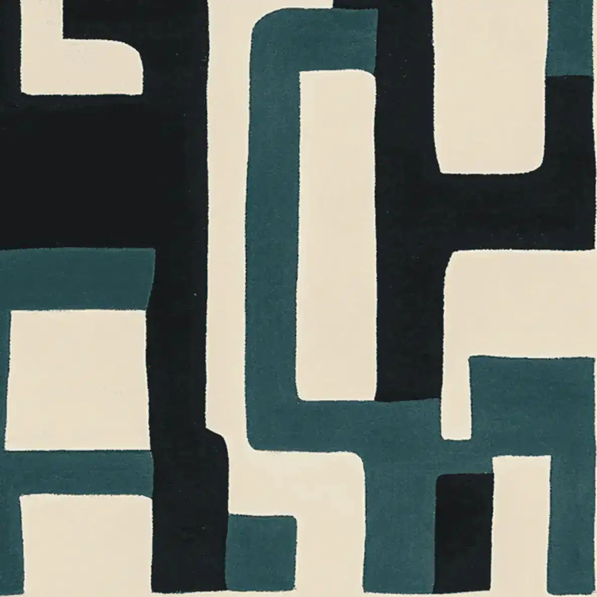 Geometric Rhythm Flow Hand Tufted Rug - Image 5