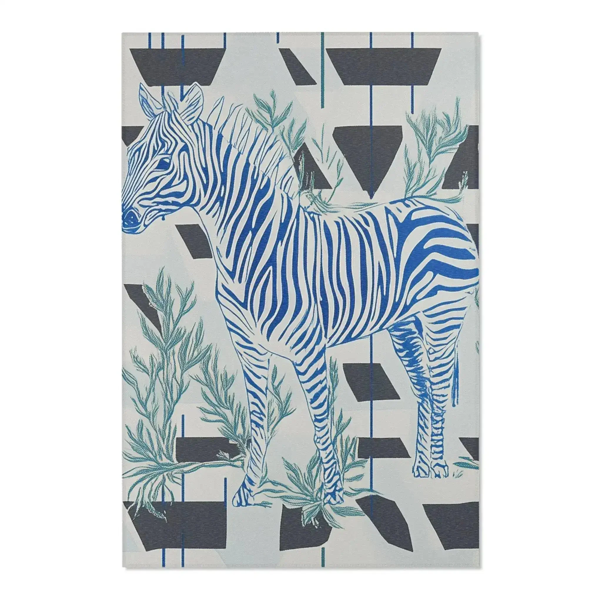 Geometric Safari Zebra Accent Rug - Image 4