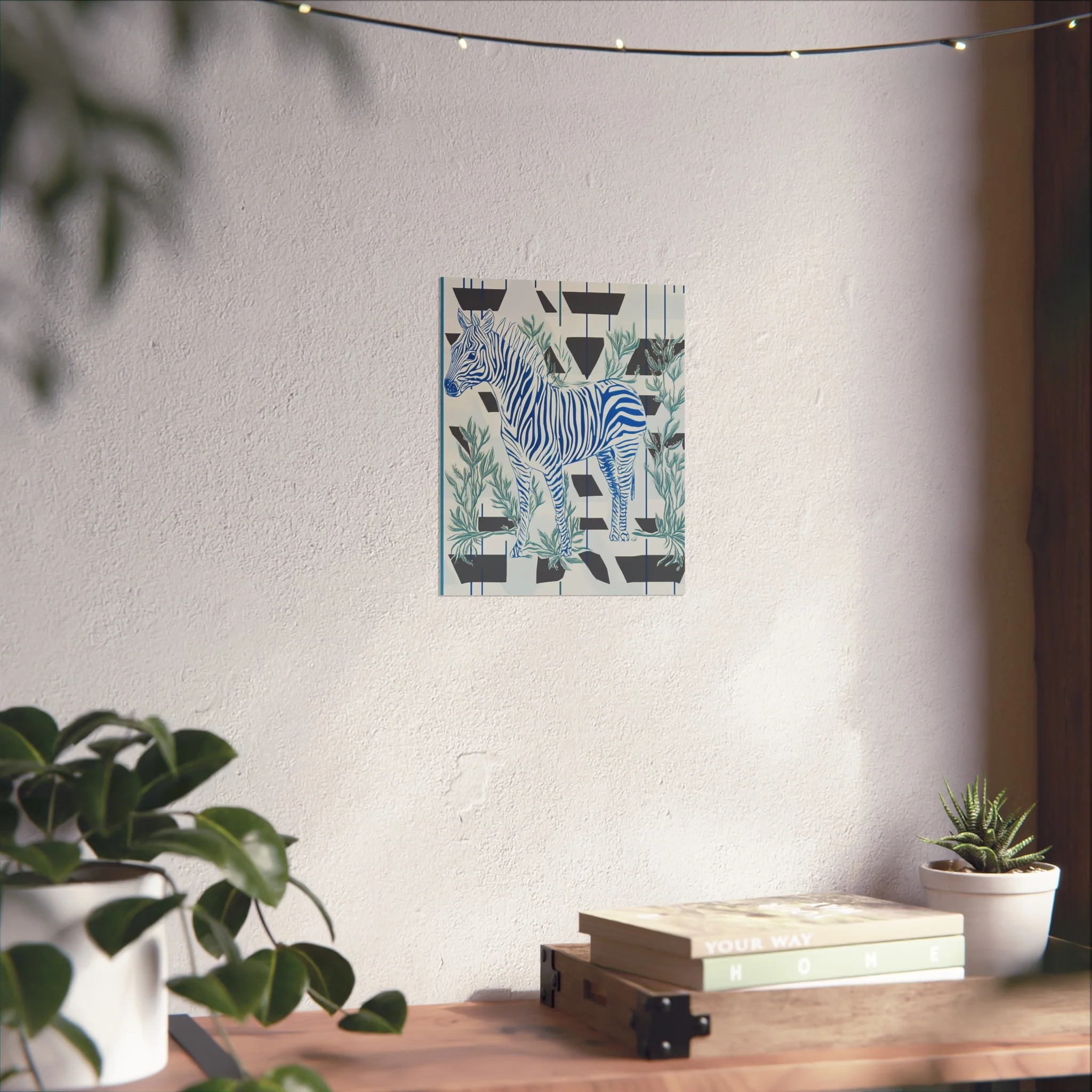 Geometric Safari Zebra Fine Art Poster - Image 22
