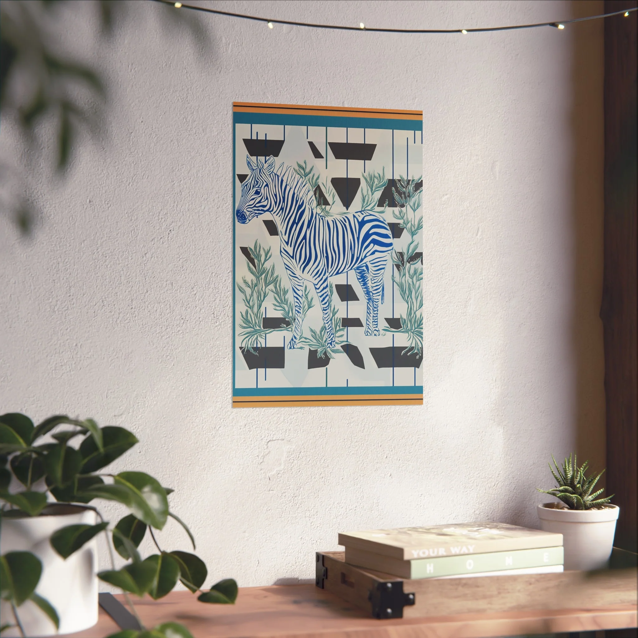 Geometric Safari Zebra Fine Art Poster - Image 30