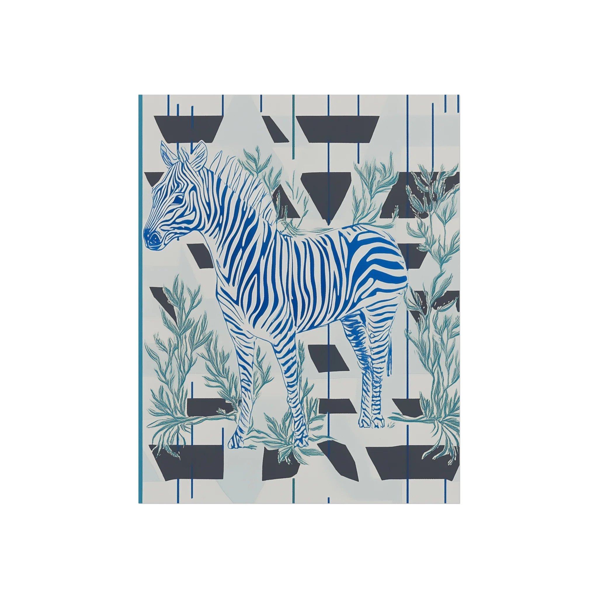 Geometric Safari Zebra Fine Art Poster - Image 4