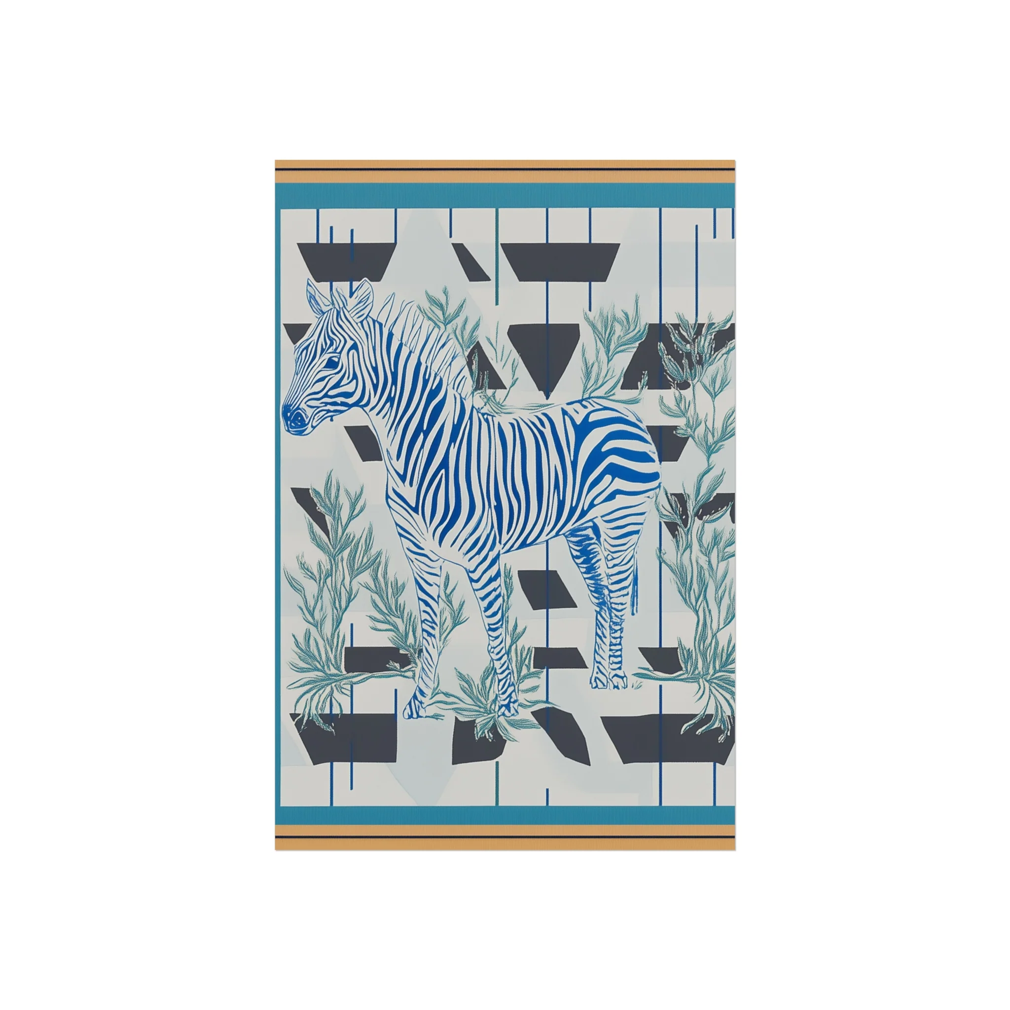 Geometric Safari Zebra Fine Art Poster - Image 7