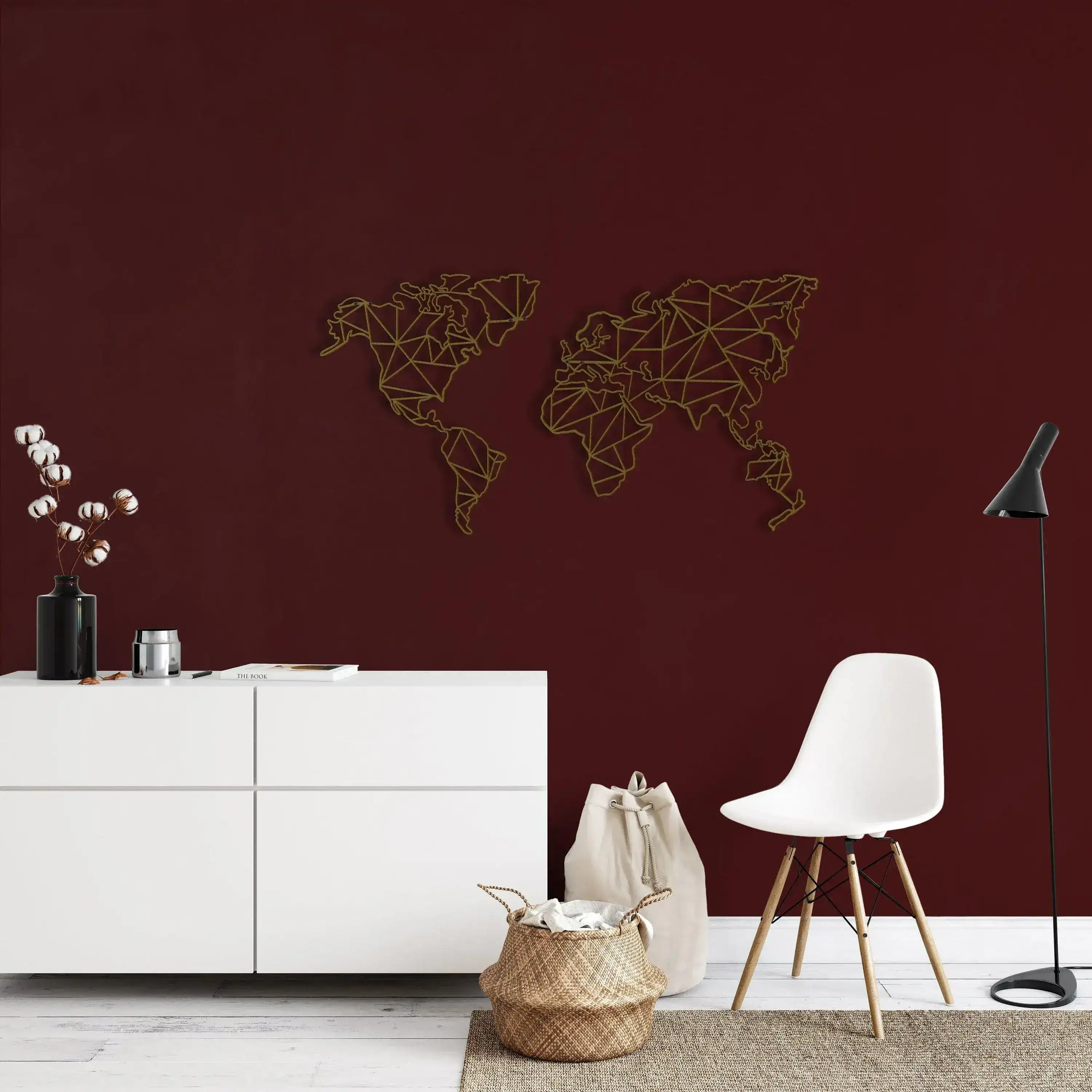 Geometric World Map Metal Wall Decor - Image 12