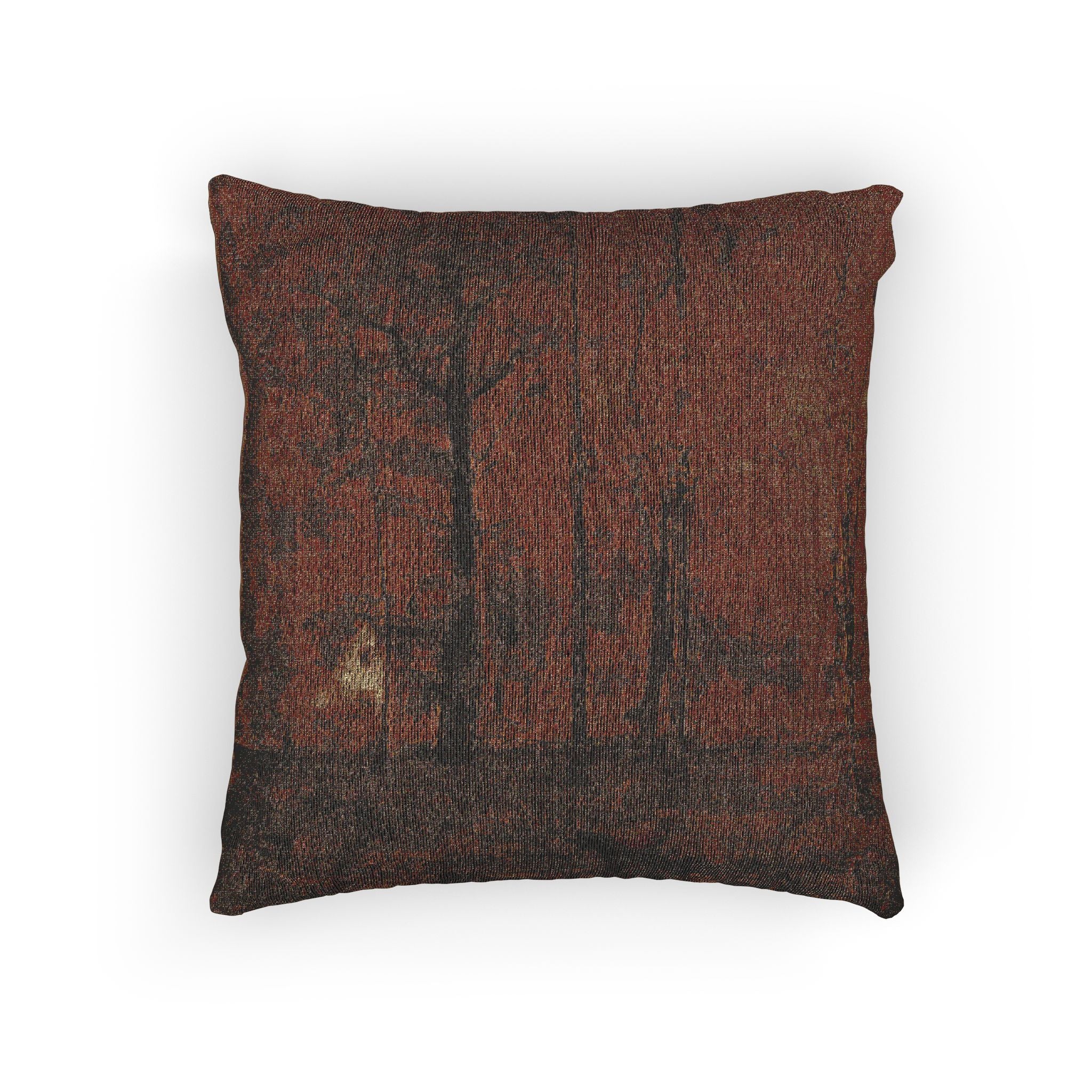 George Inness - Autumn Woods | Woven Pillow - Image 3
