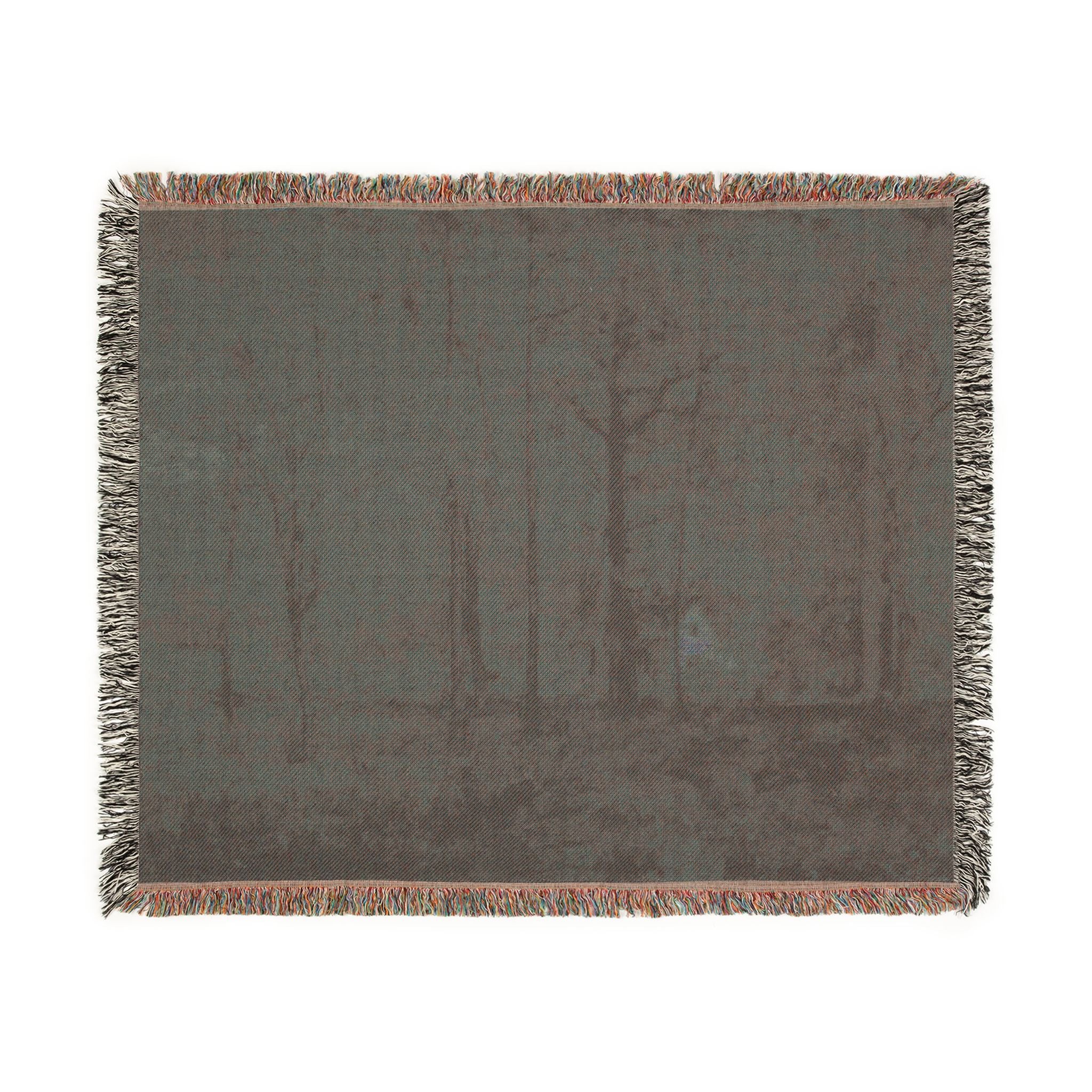 George Inness - Autumn Woods | Woven Tapestry Blanket - Image 8