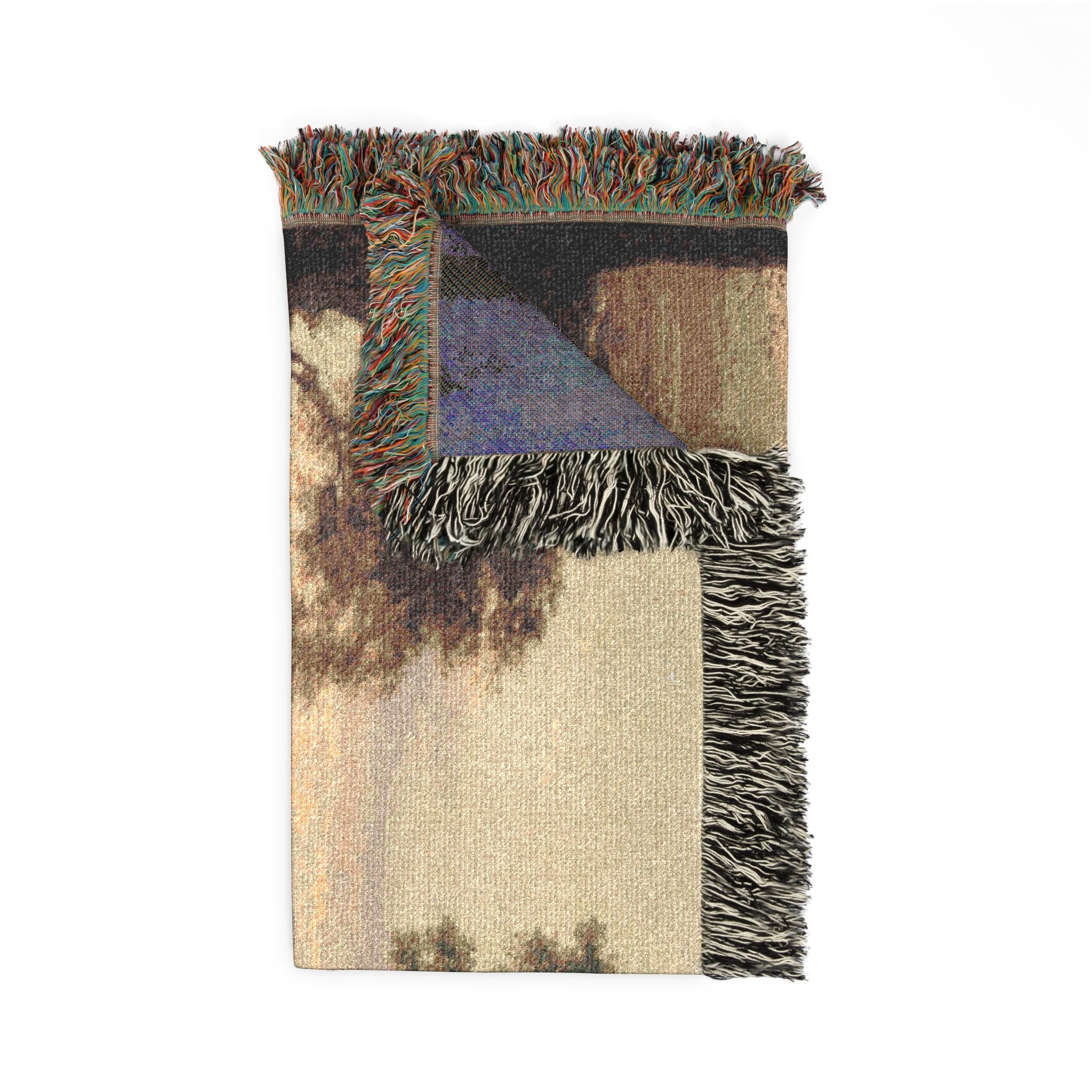 George Inness - Crossing the Ford | Woven Tapestry Blanket - Image 5
