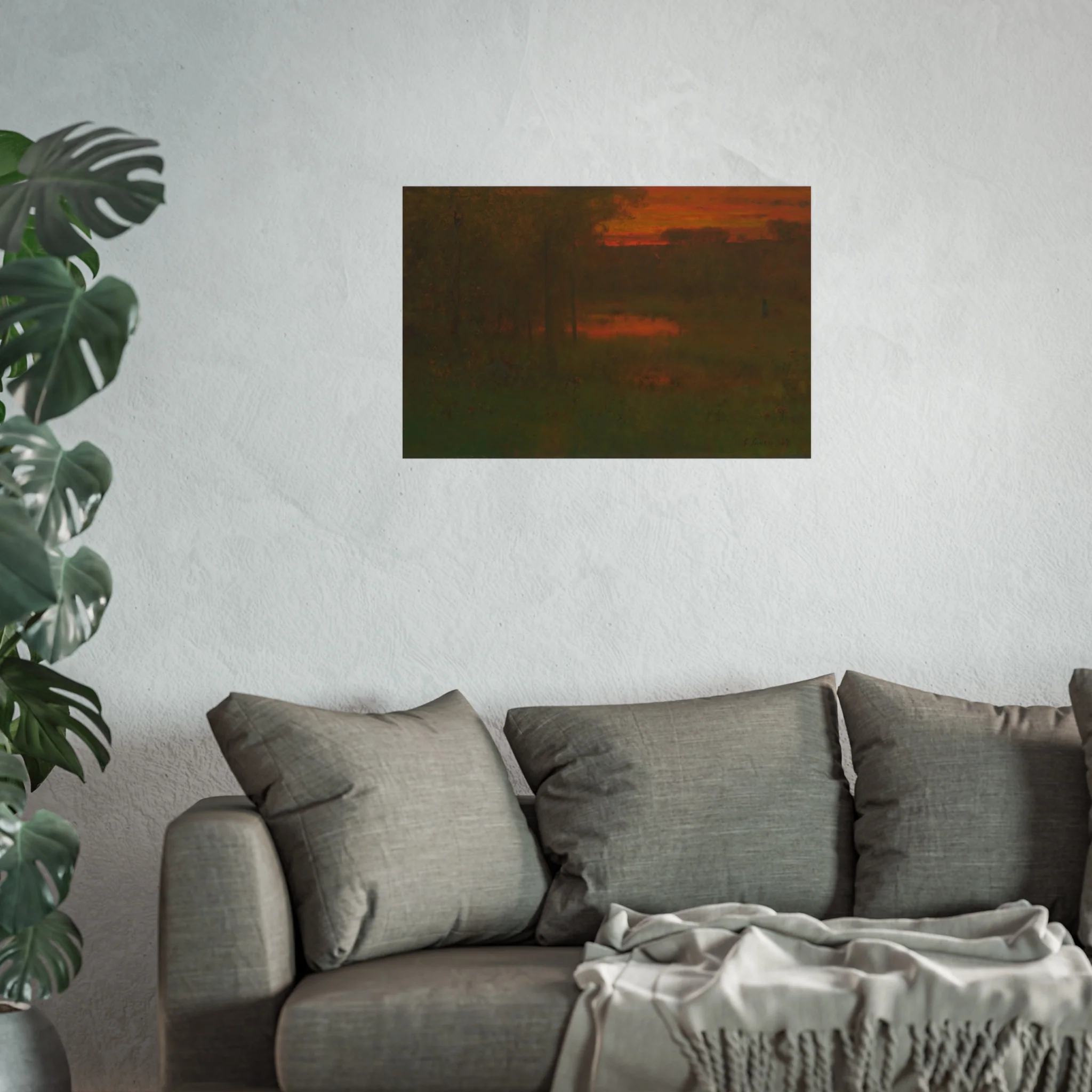 George Inness - Landscape, Sunset | Fine Art Poster - Image 11