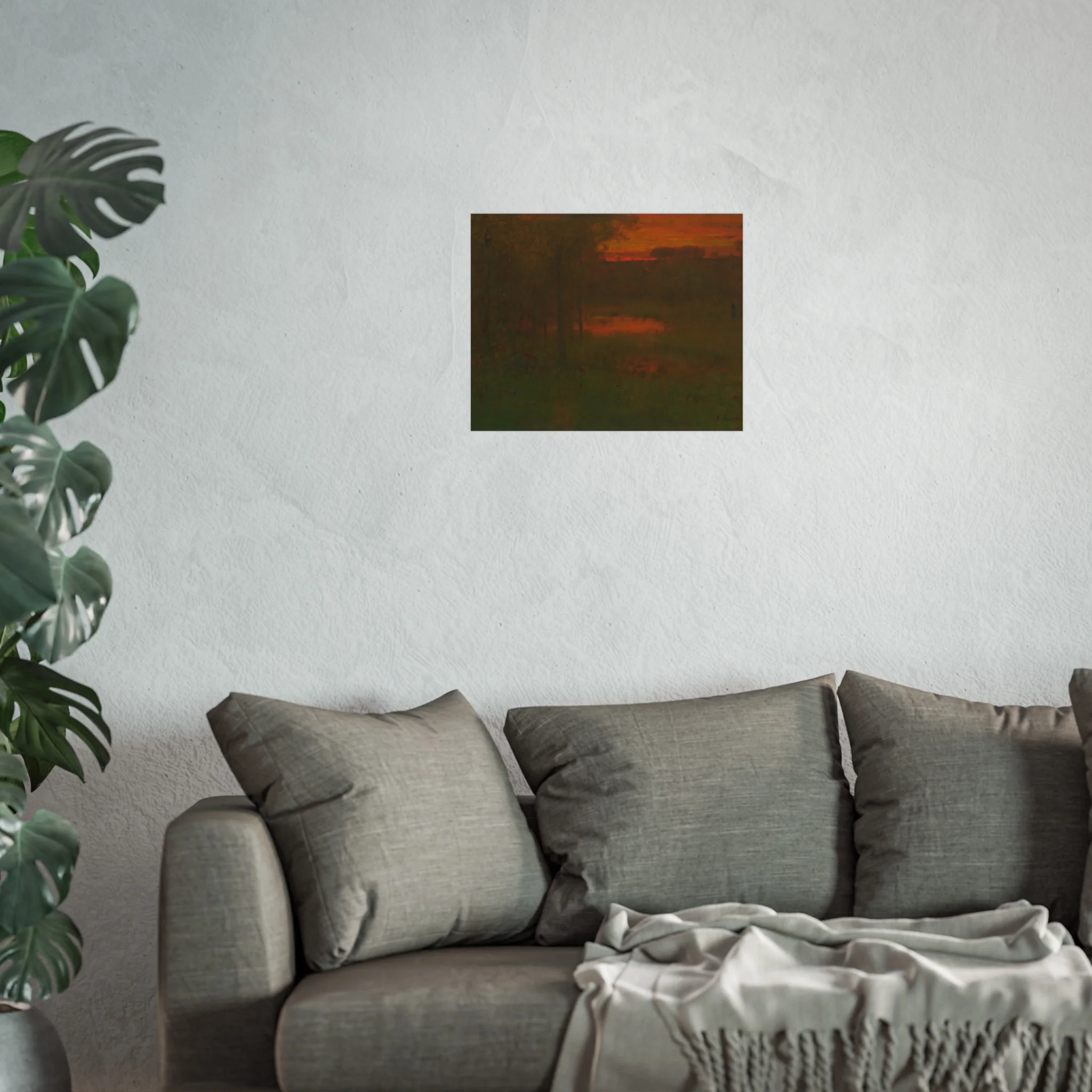 George Inness - Landscape, Sunset | Fine Art Poster - Image 7