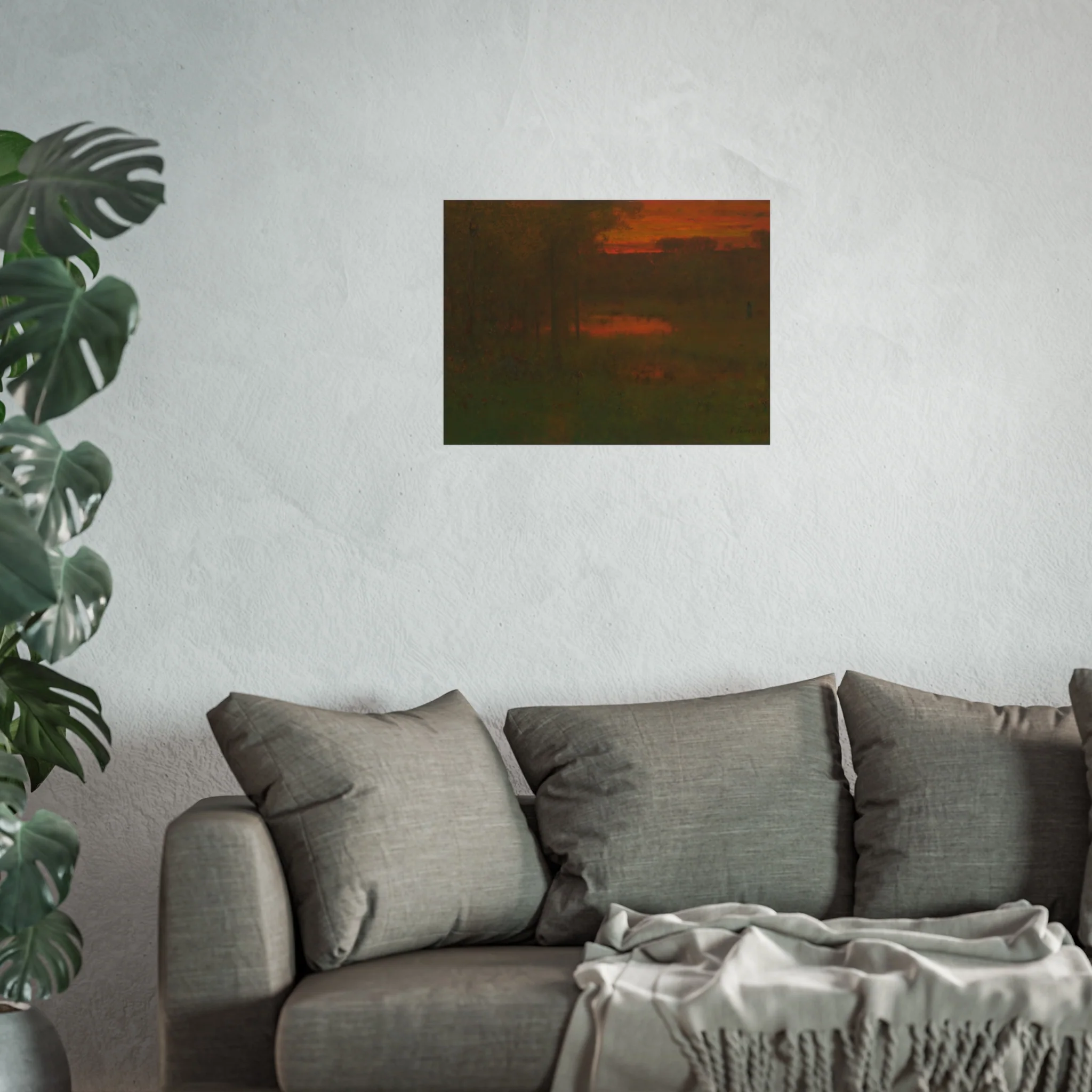 George Inness - Landscape, Sunset | Fine Art Poster - Image 9
