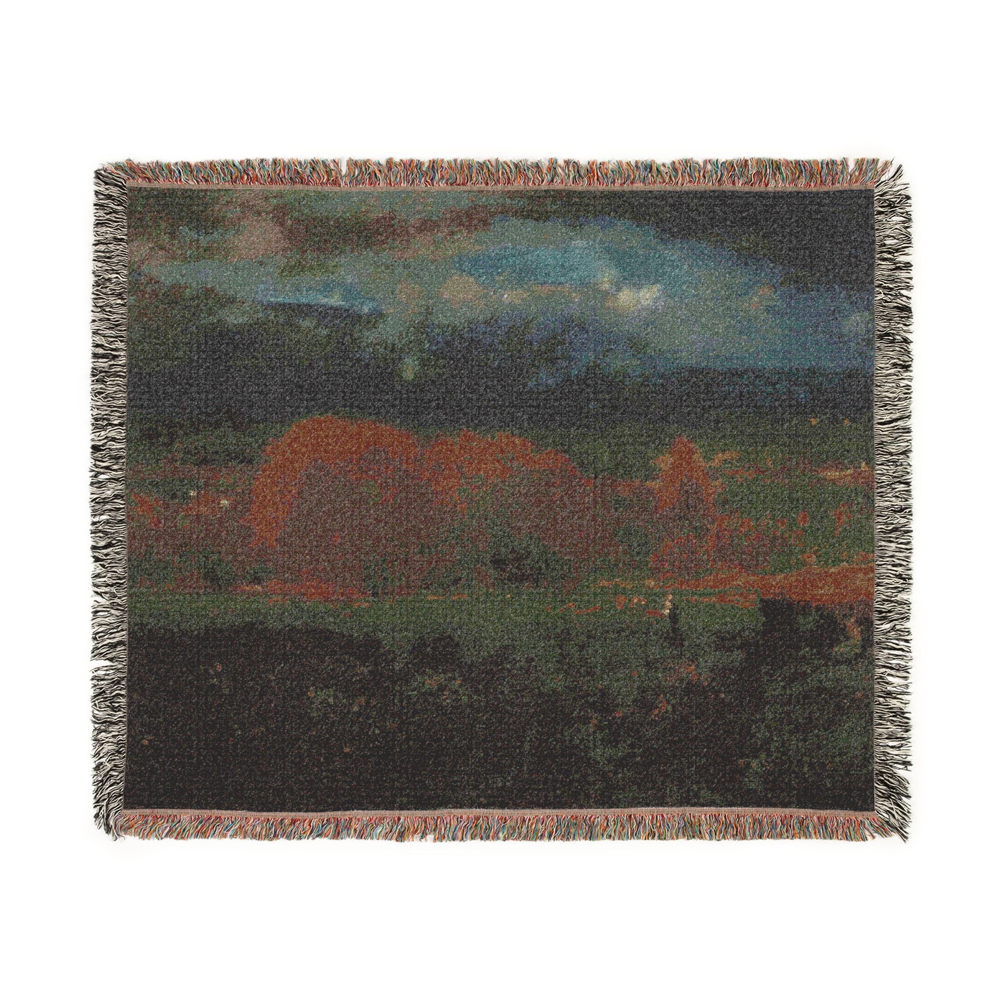 George Inness - Sunlit Valley | Woven Tapestry Blanket - Image 2