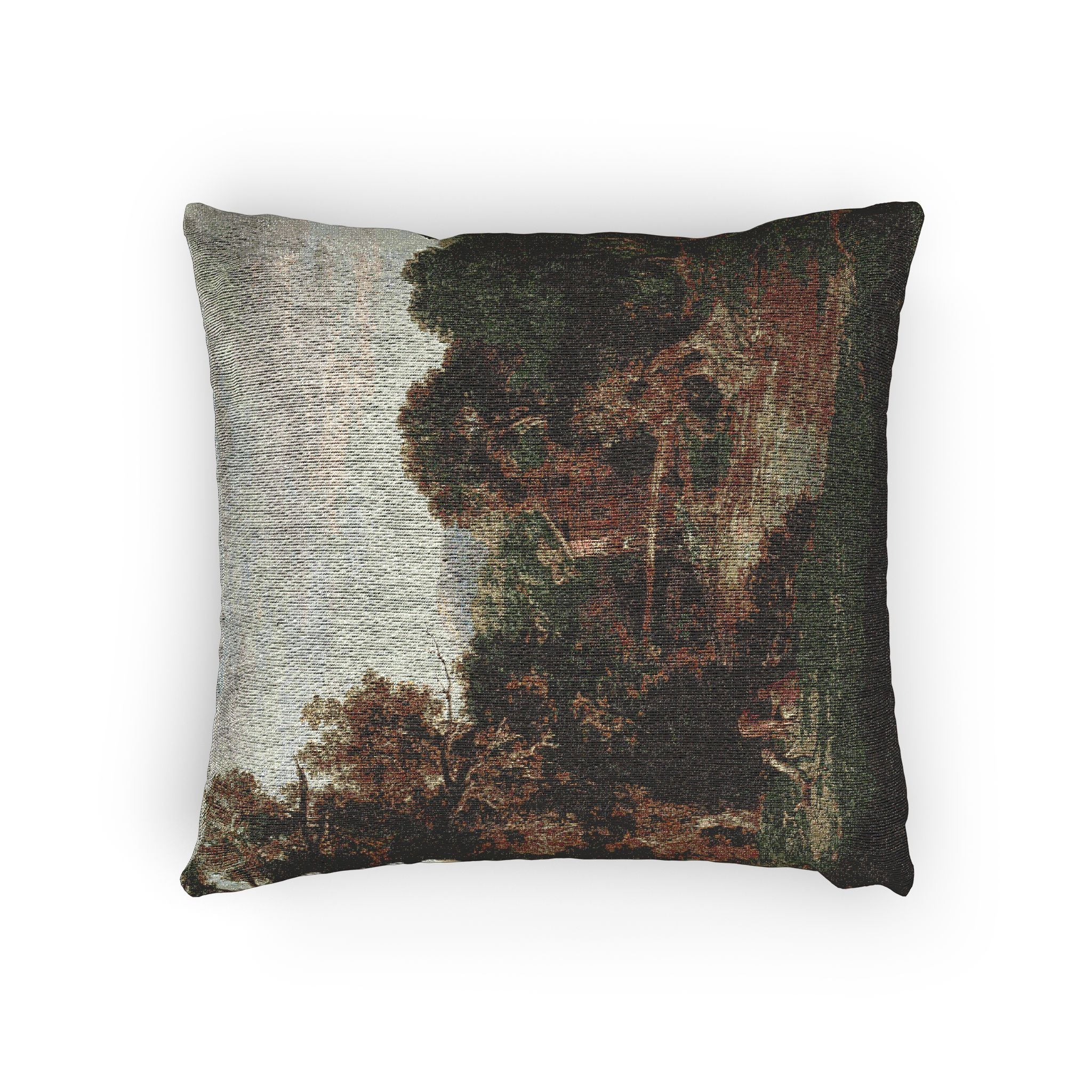 George Inness - The Old Mill | Woven Pillow - Image 4