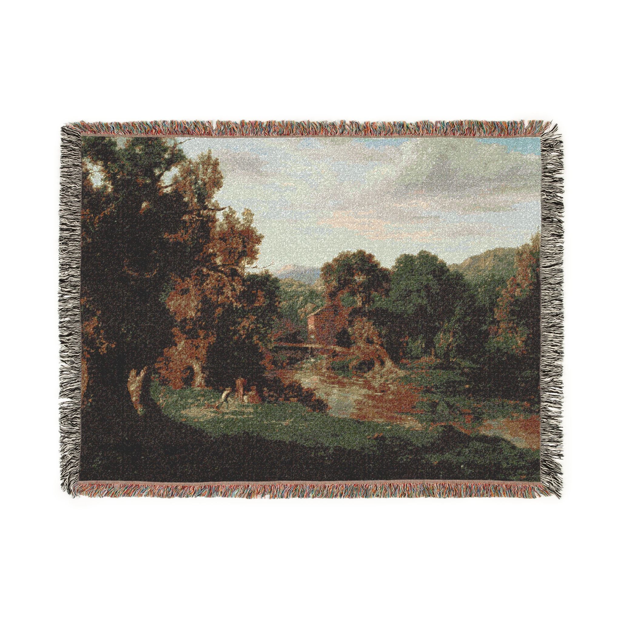 George Inness - The Old Mill | Woven Tapestry Blanket - Image 10