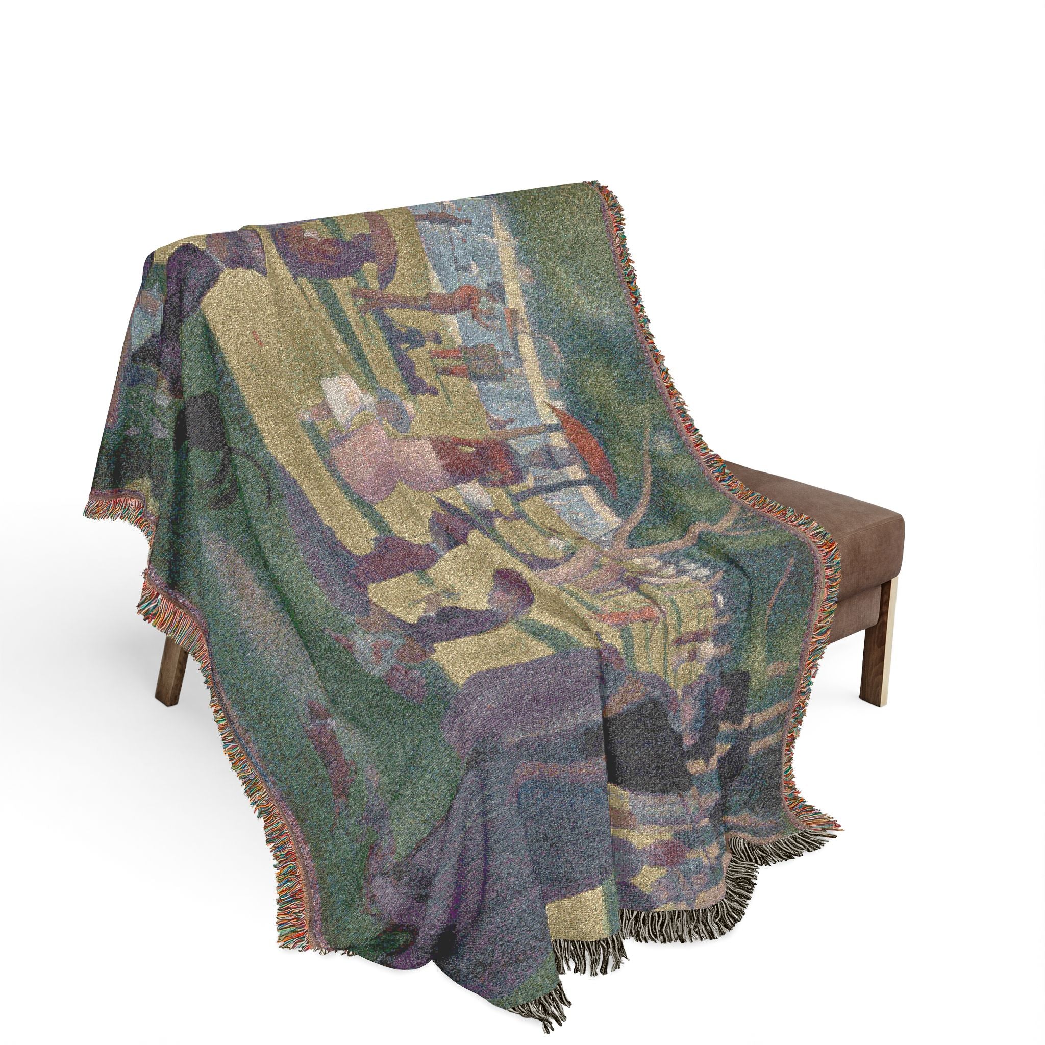 Georges Seurat - A Sunday on La Grande Jatte — 1884 | Woven Tapestry Blanket - Image 3