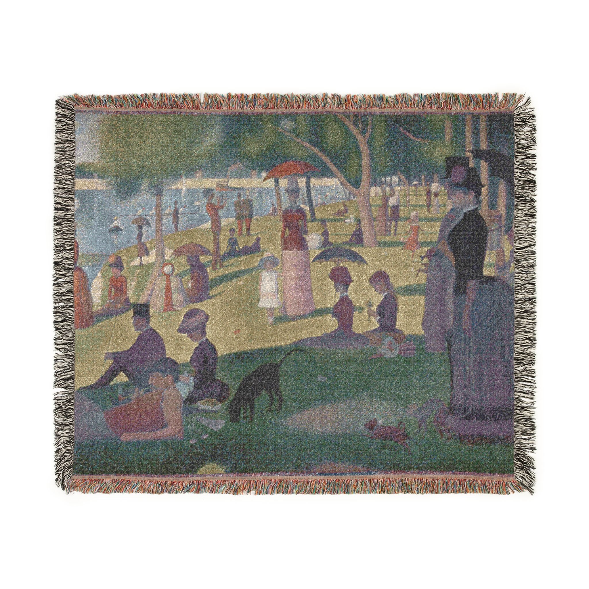 Georges Seurat - A Sunday on La Grande Jatte — 1884 | Woven Tapestry Blanket - Image 7