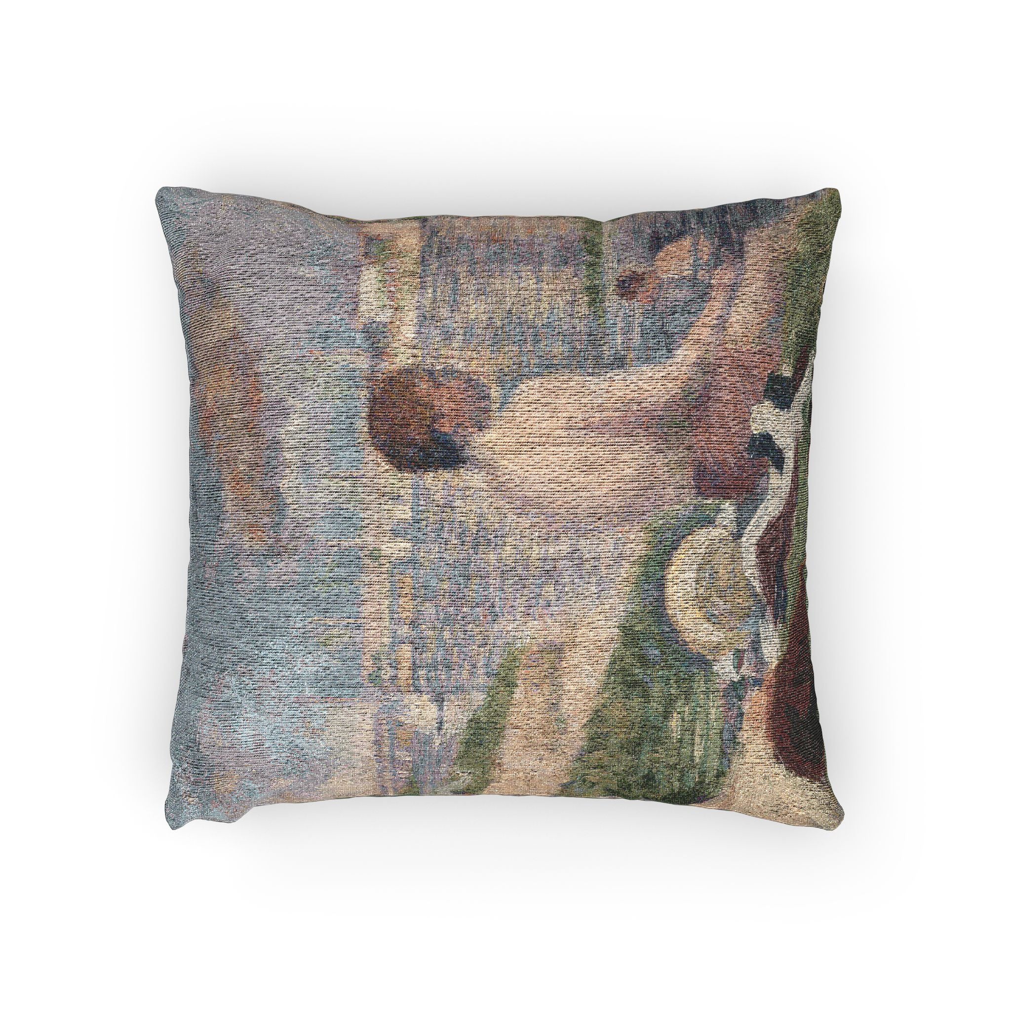 Georges Seurat - Final Study for Bathers at Asnières | Woven Pillow - Image 2