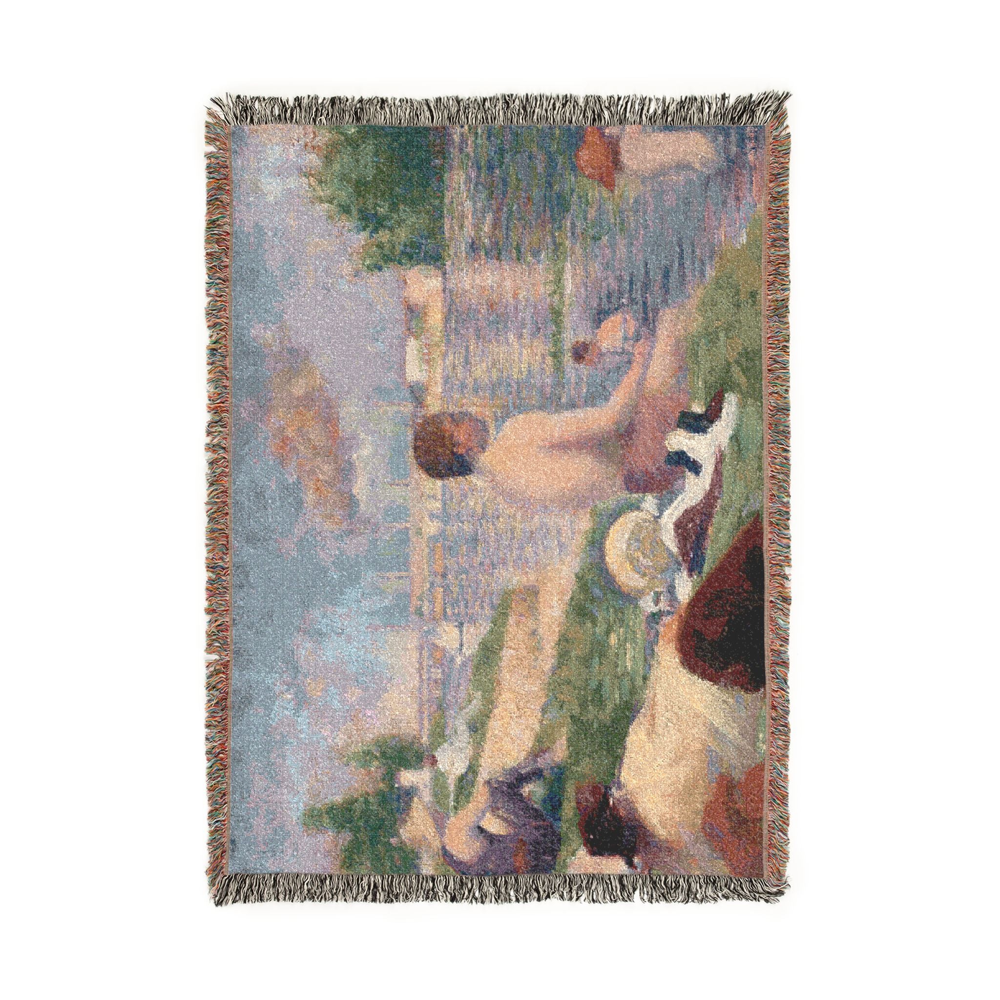 Georges Seurat - Final Study for Bathers at Asnières | Woven Tapestry Blanket - Image 6