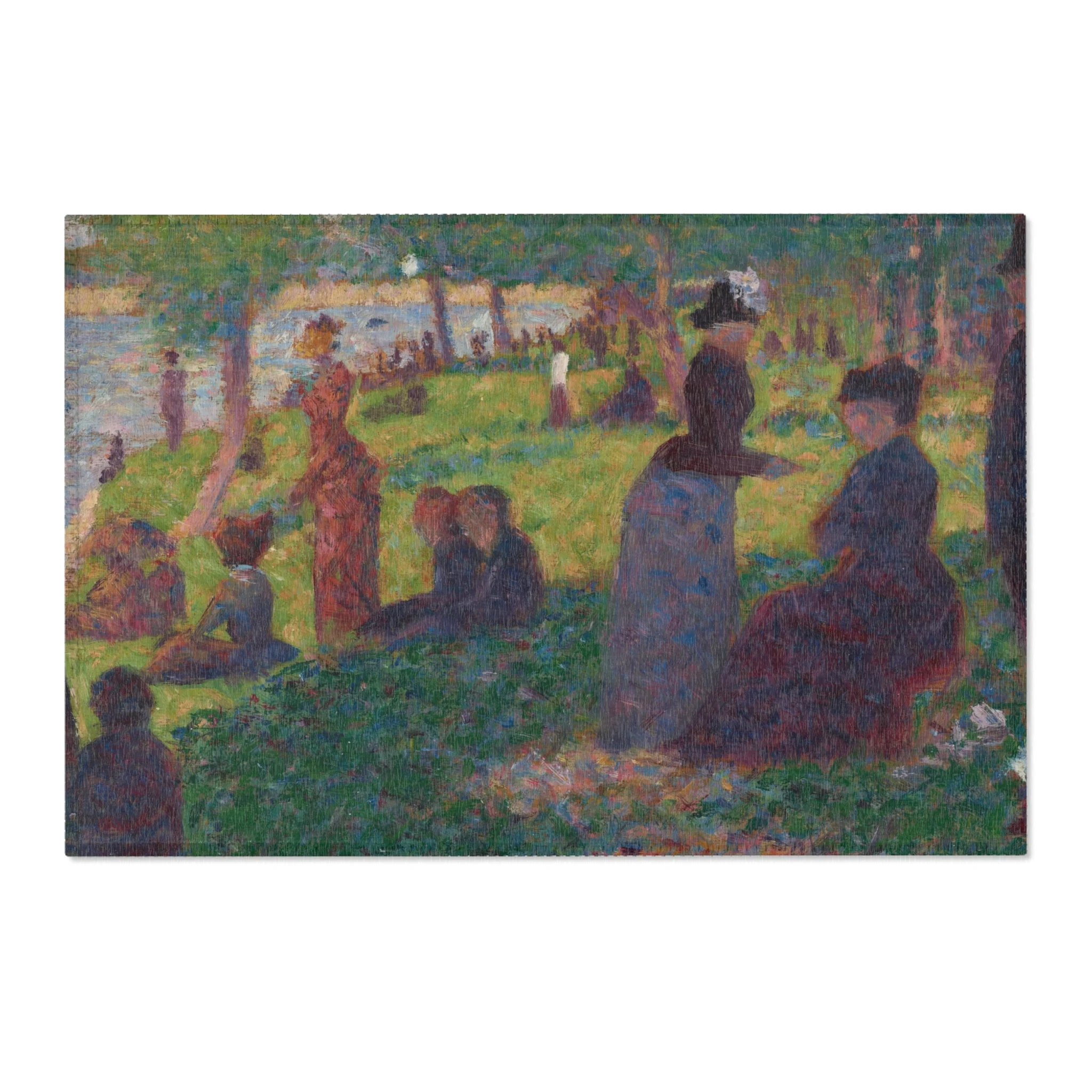 Georges Seurat - Oil Sketch for A Sunday on La Grande Jatte — 1884 | Area Rug - Image 4