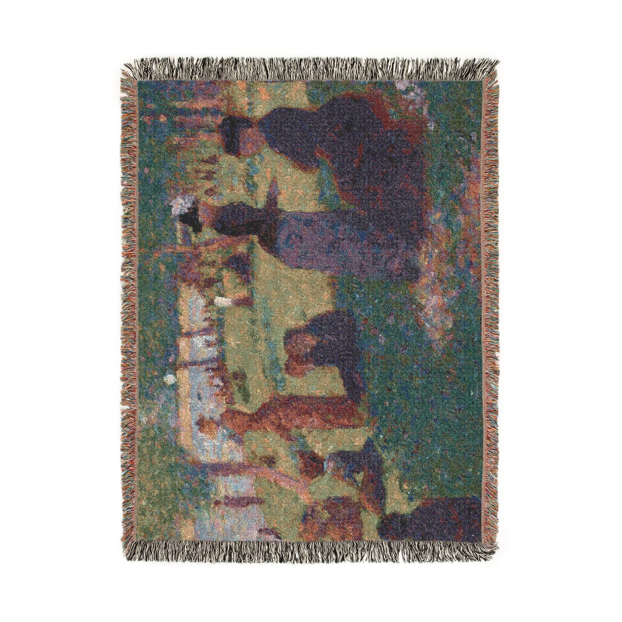 Georges Seurat - Oil Sketch for A Sunday on La Grande Jatte — 1884 | Woven Tapestry Blanket - Image 11
