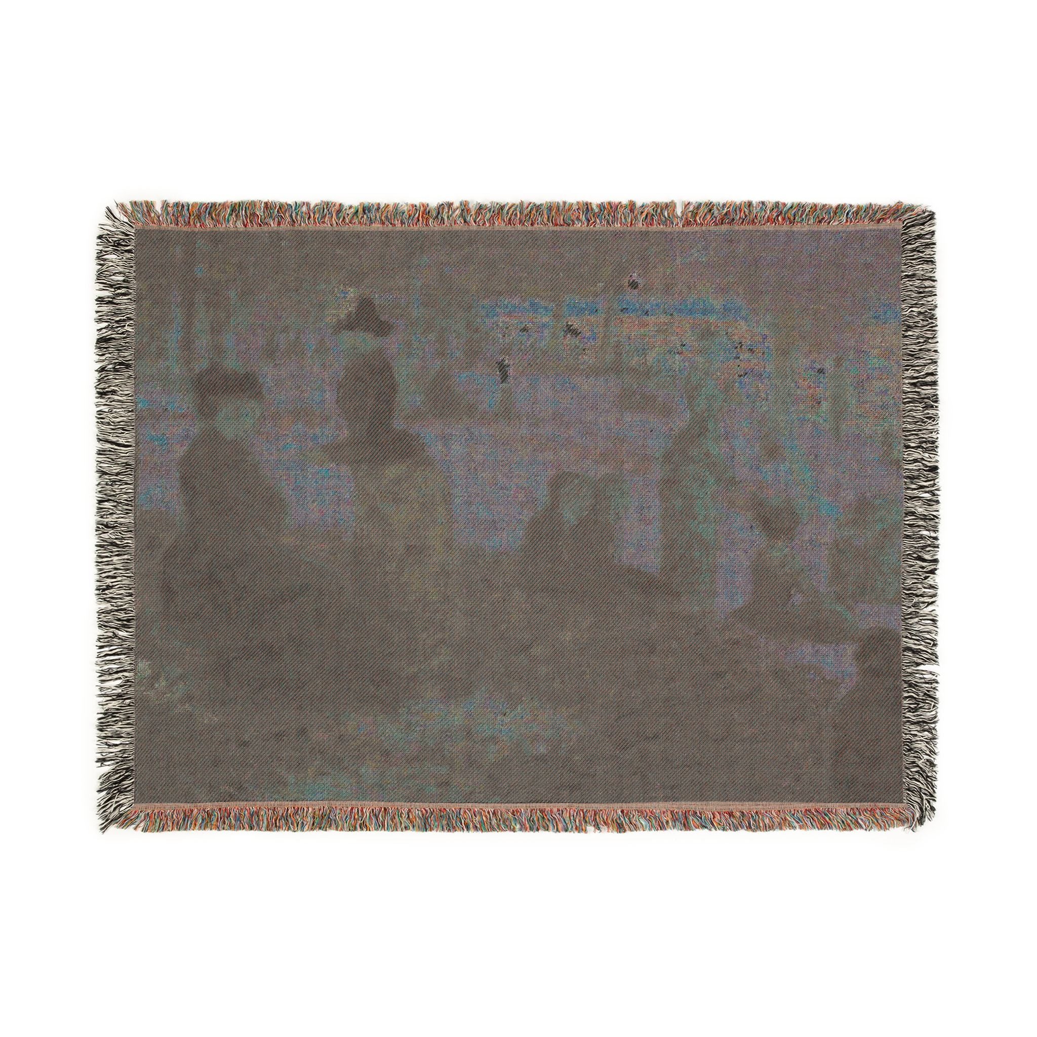 Georges Seurat - Oil Sketch for A Sunday on La Grande Jatte — 1884 | Woven Tapestry Blanket - Image 12