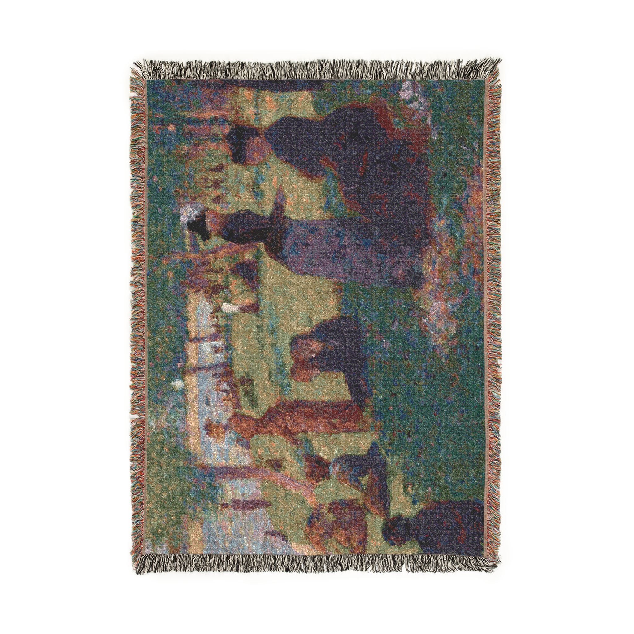 Georges Seurat - Oil Sketch for A Sunday on La Grande Jatte — 1884 | Woven Tapestry Blanket - Image 6