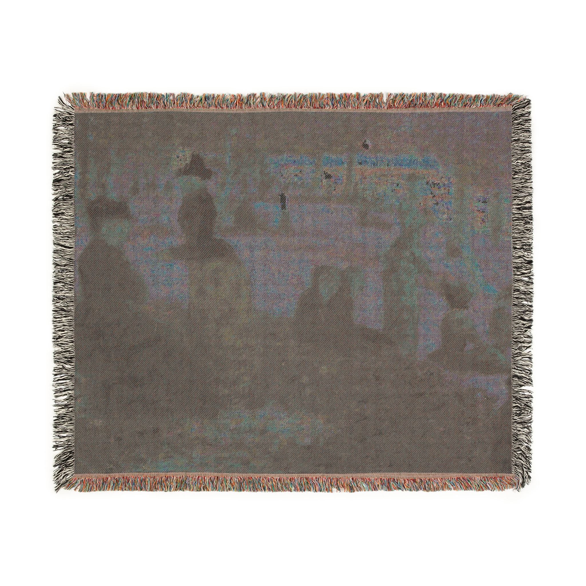 Georges Seurat - Oil Sketch for A Sunday on La Grande Jatte — 1884 | Woven Tapestry Blanket - Image 8