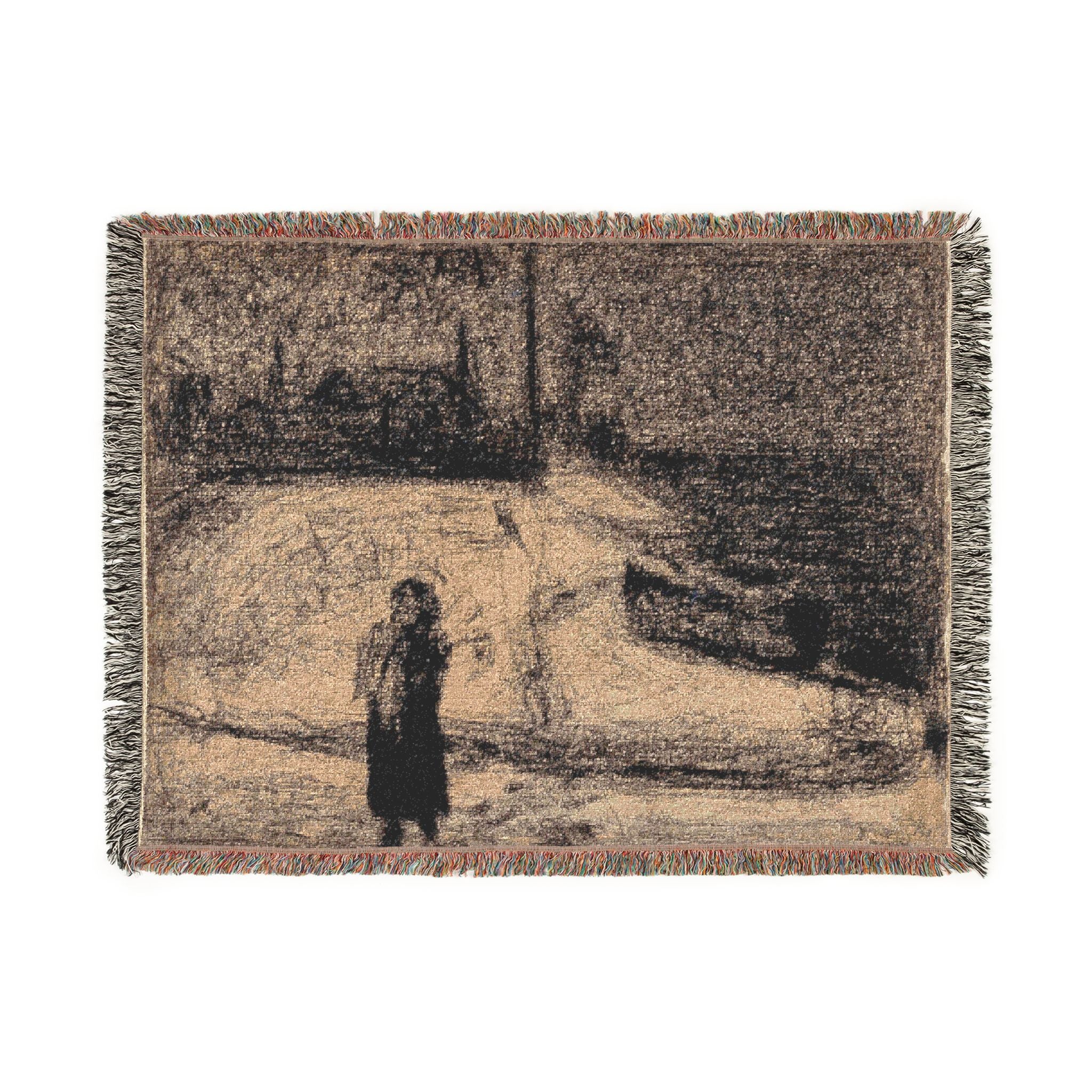Georges Seurat - The Zone (Outside the City Walls) | Woven Tapestry Blanket - Image 10